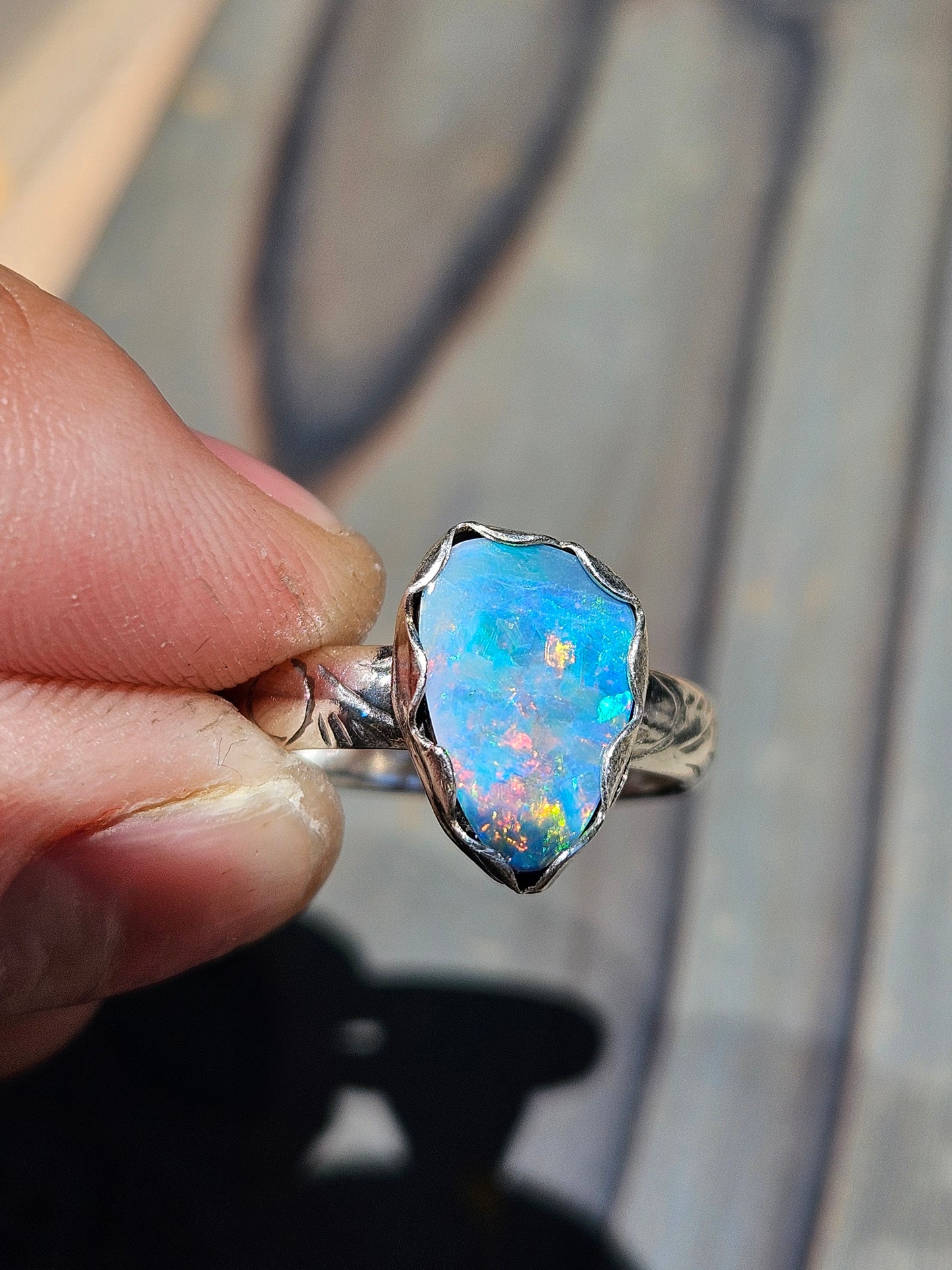 Australian Opal Ring, Size 7