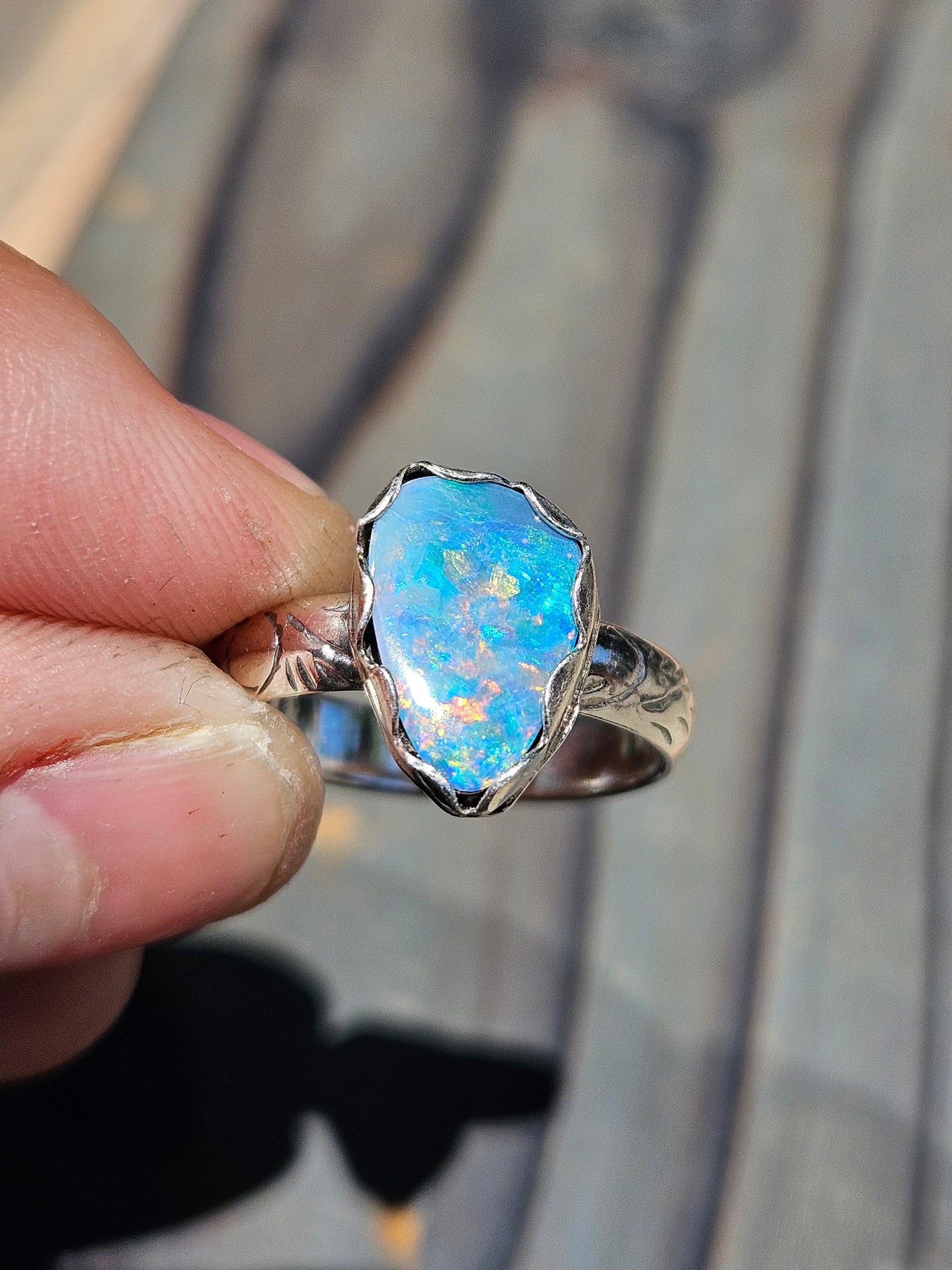 Australian Opal Ring, Size 7