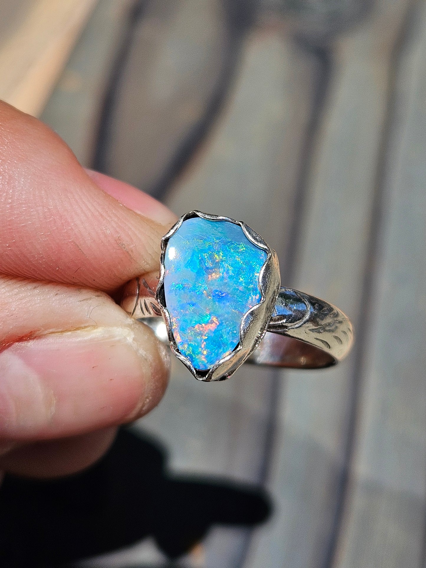 Australian Opal Ring, Size 7