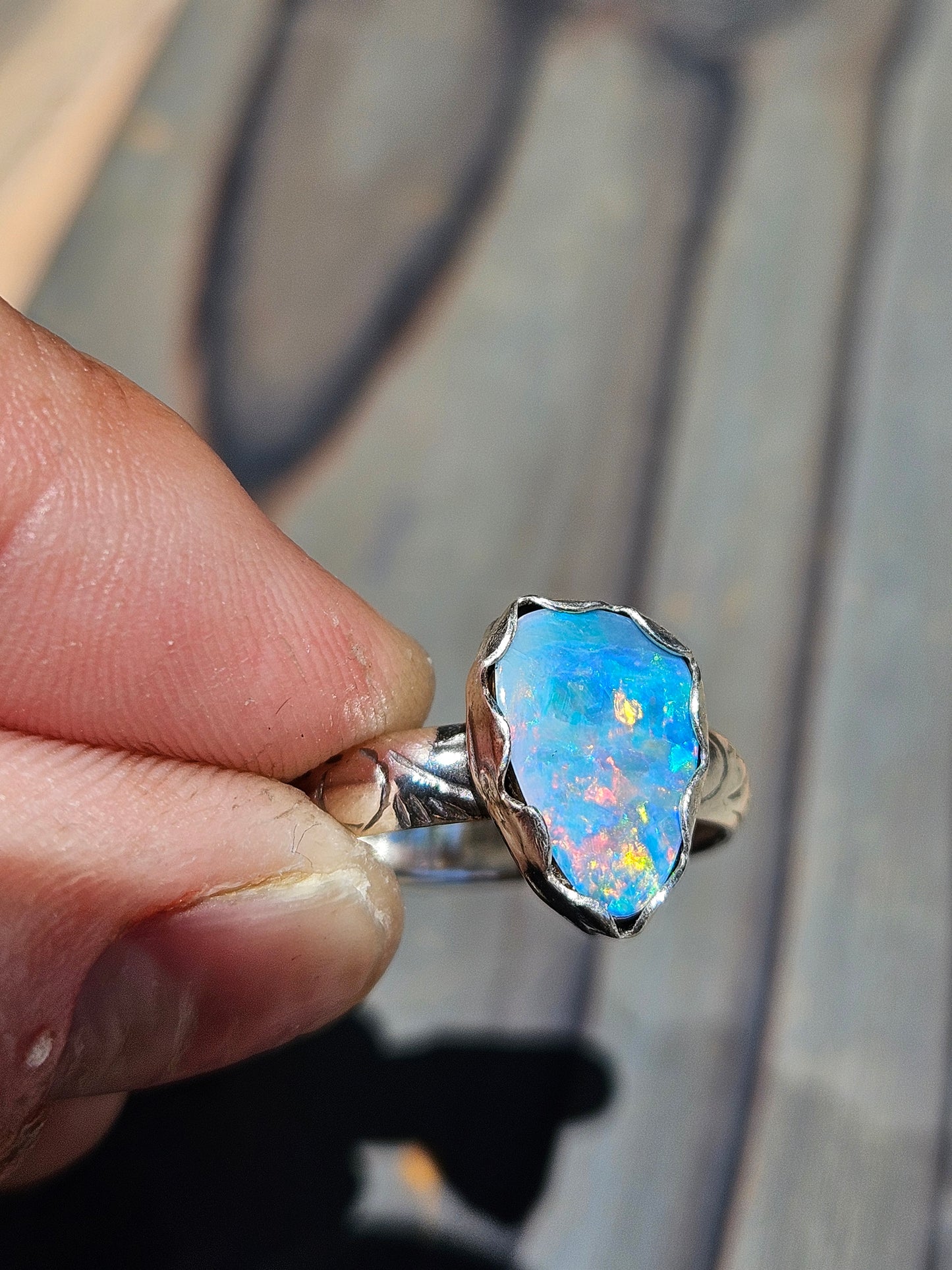 Australian Opal Ring, Size 7