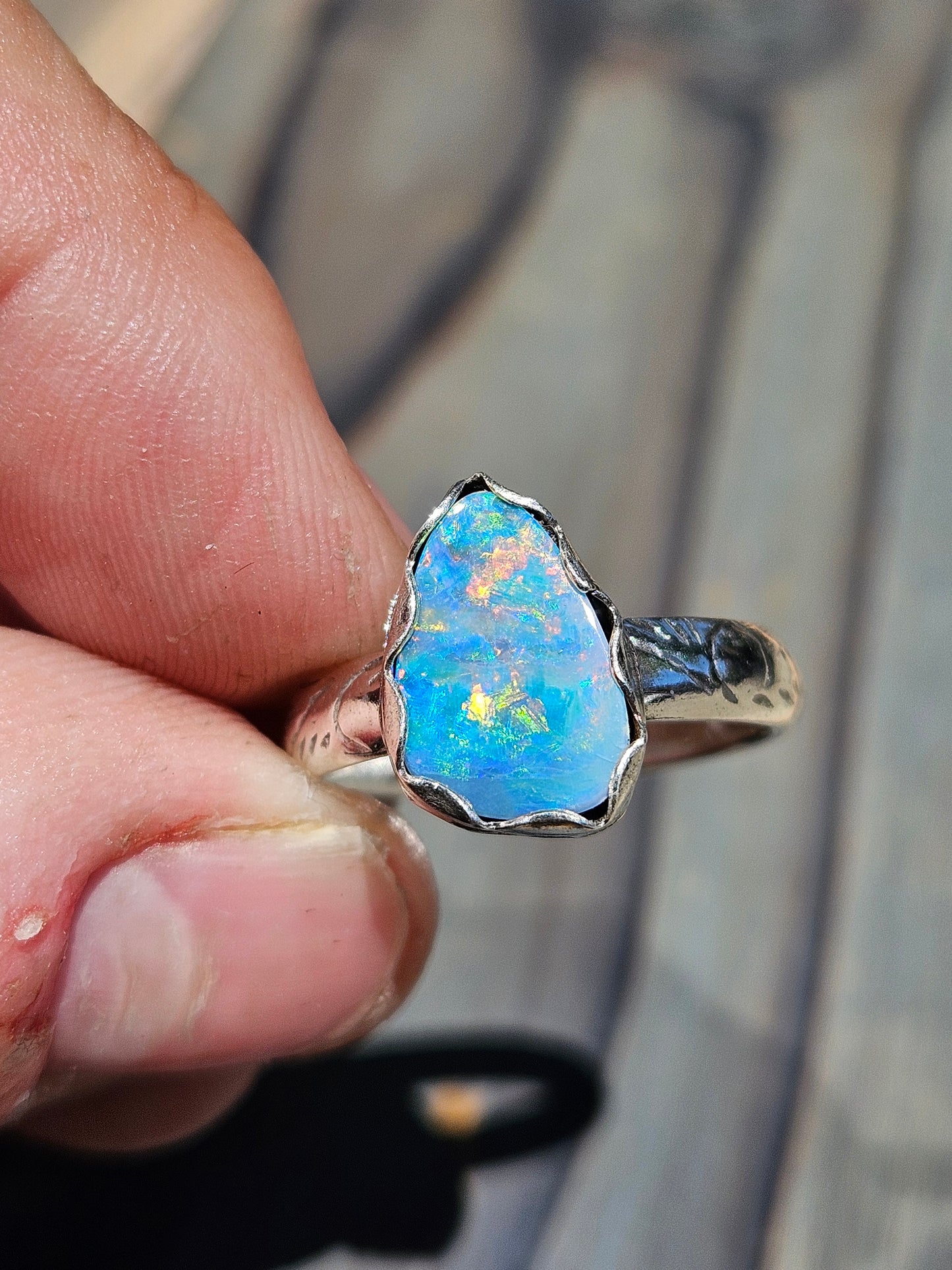 Australian Opal Ring, Size 7