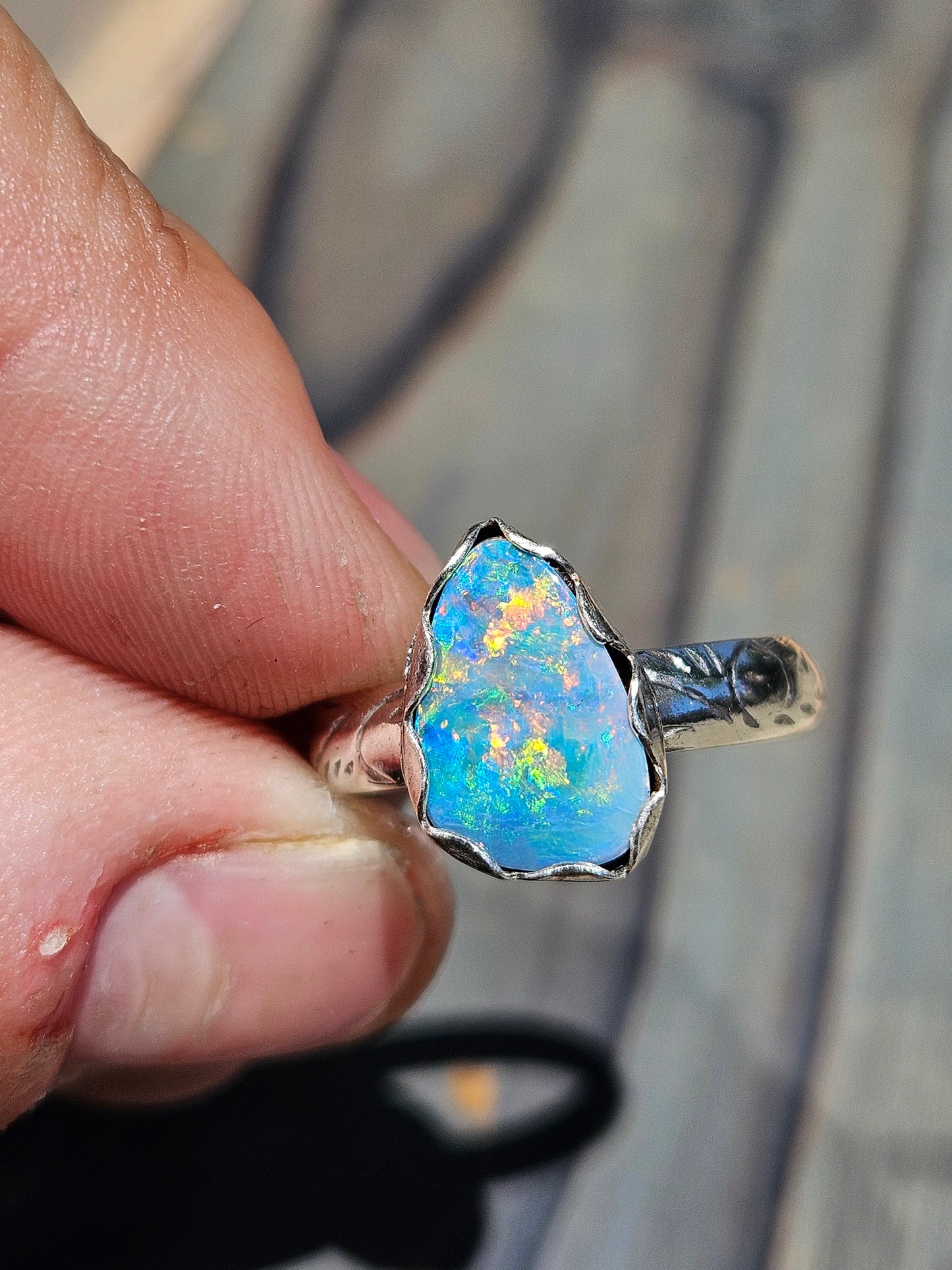 Australian Opal Ring, Size 7