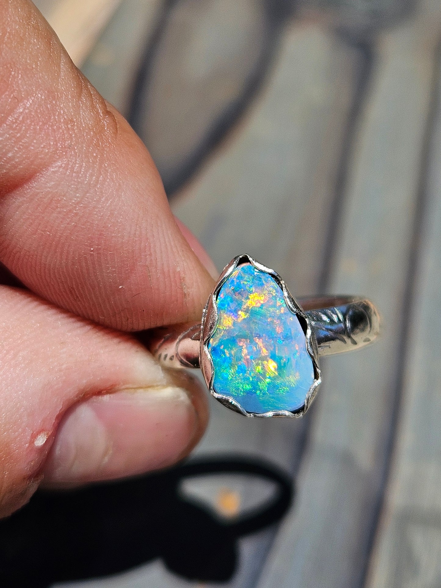 Australian Opal Ring, Size 7