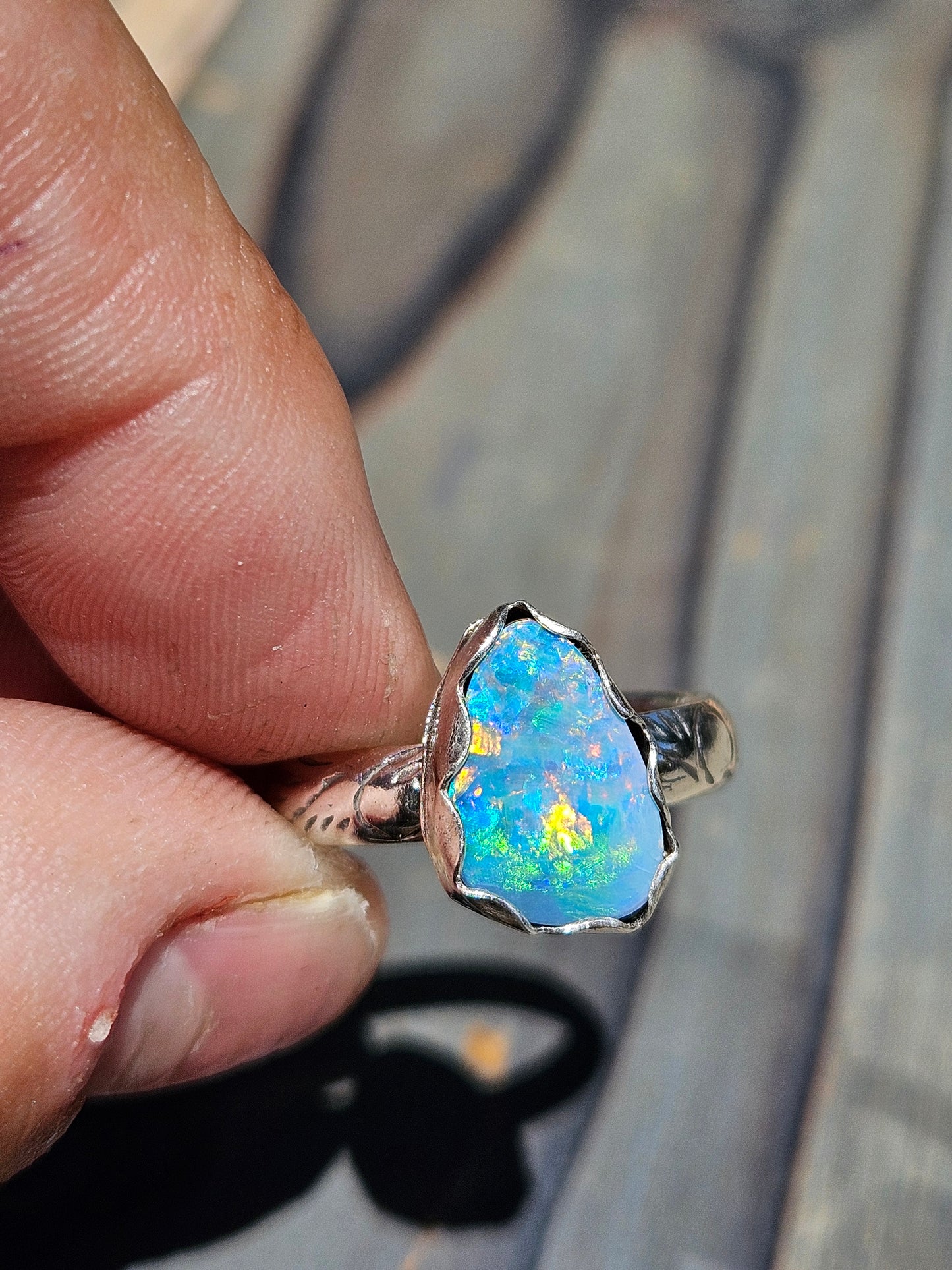 Australian Opal Ring, Size 7