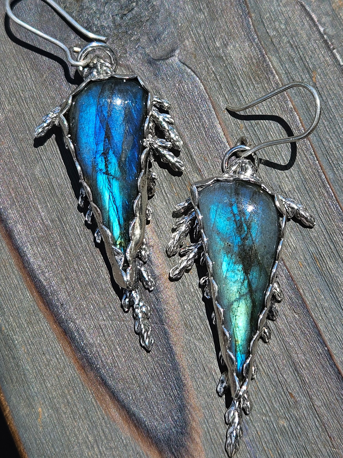 Labradorite Cedar Earrings