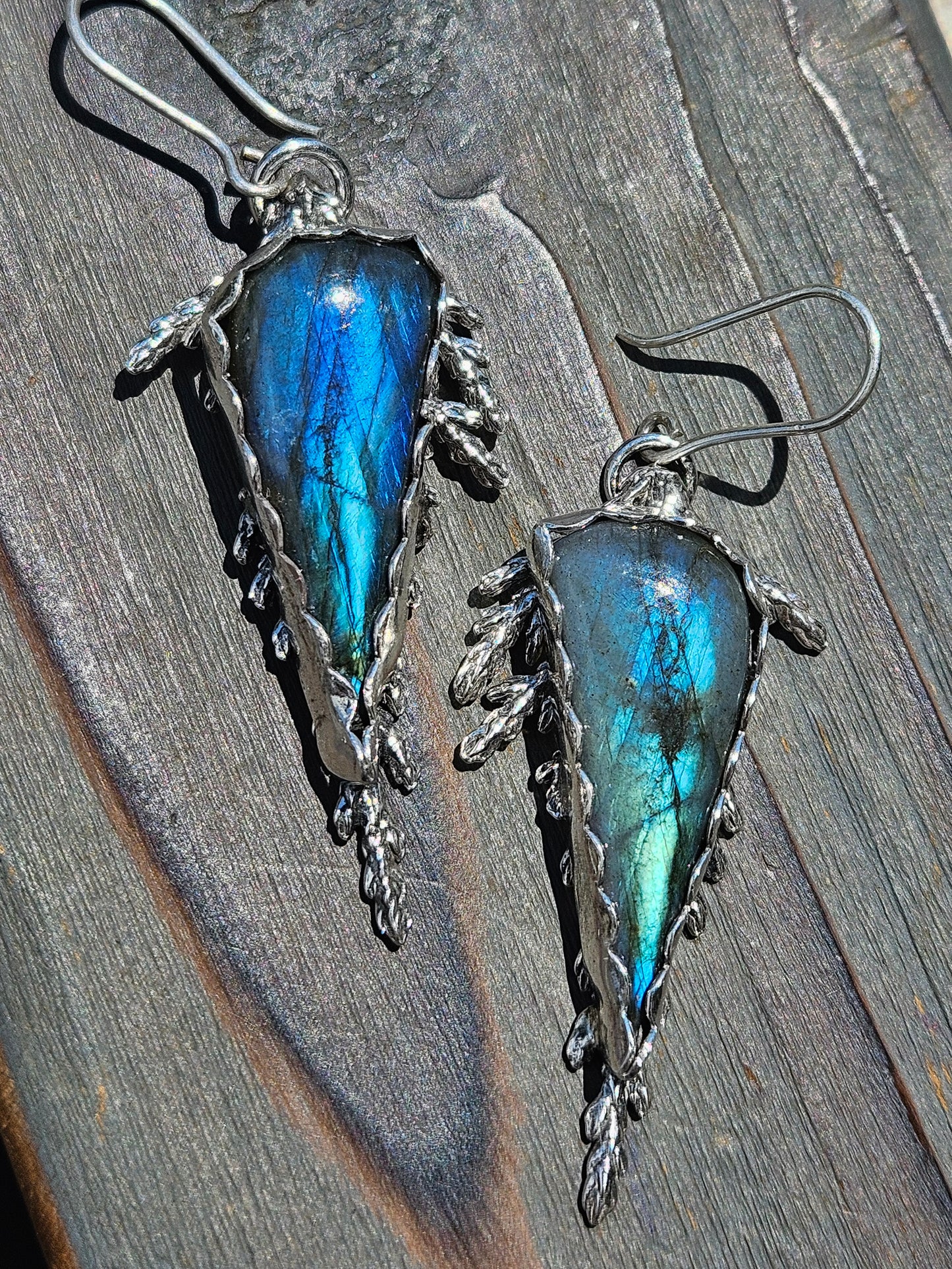 Labradorite Cedar Earrings