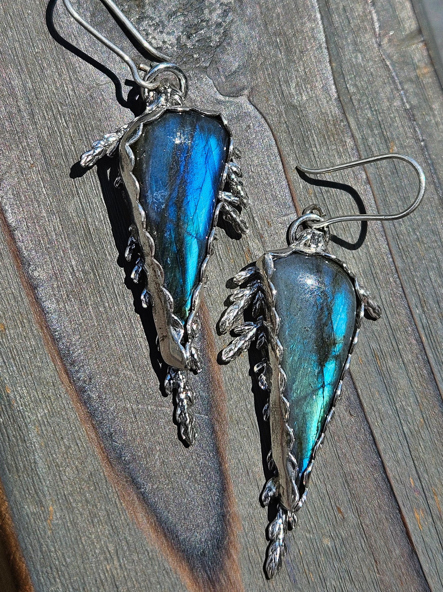 Labradorite Cedar Earrings