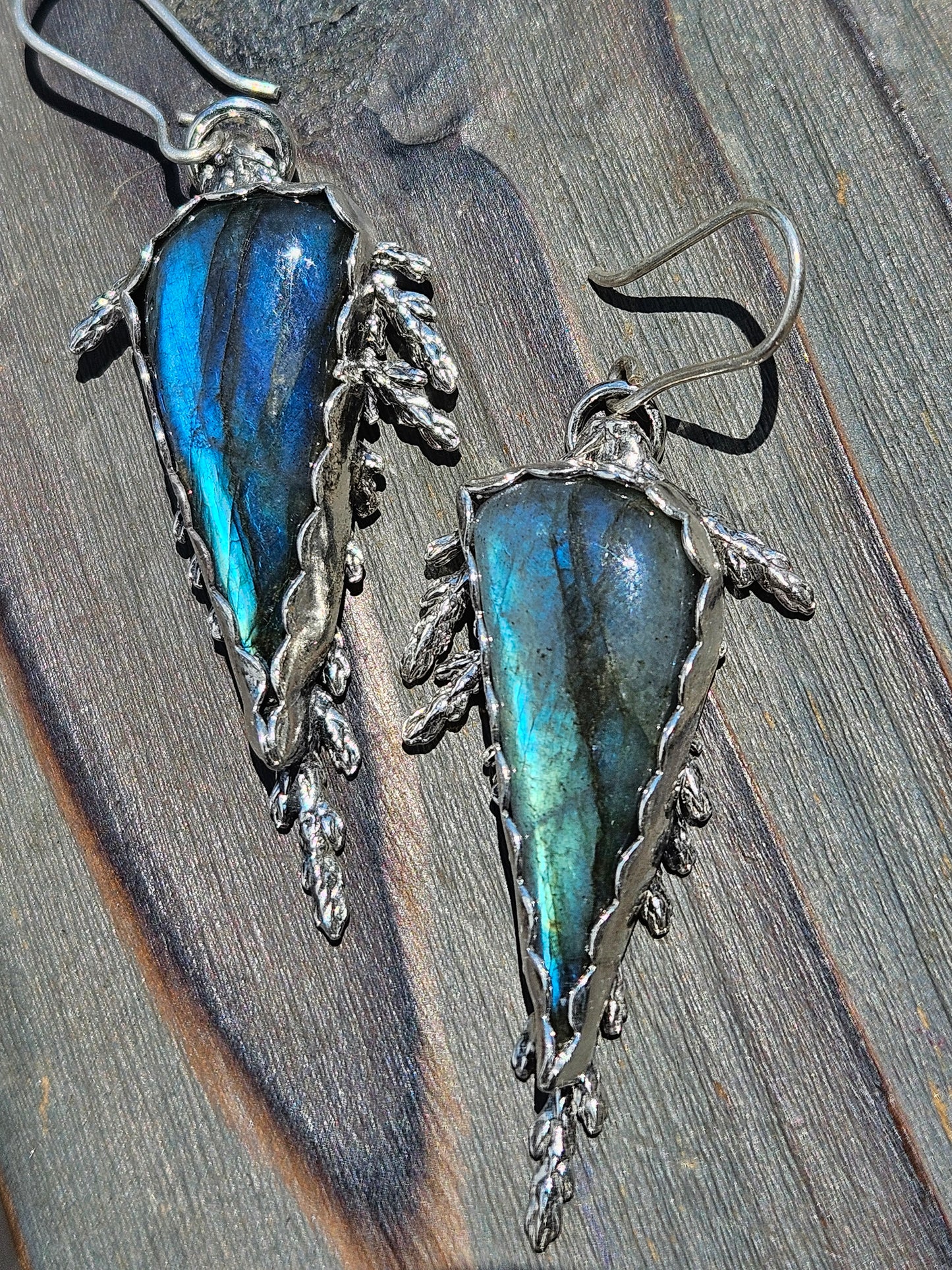 Labradorite Cedar Earrings