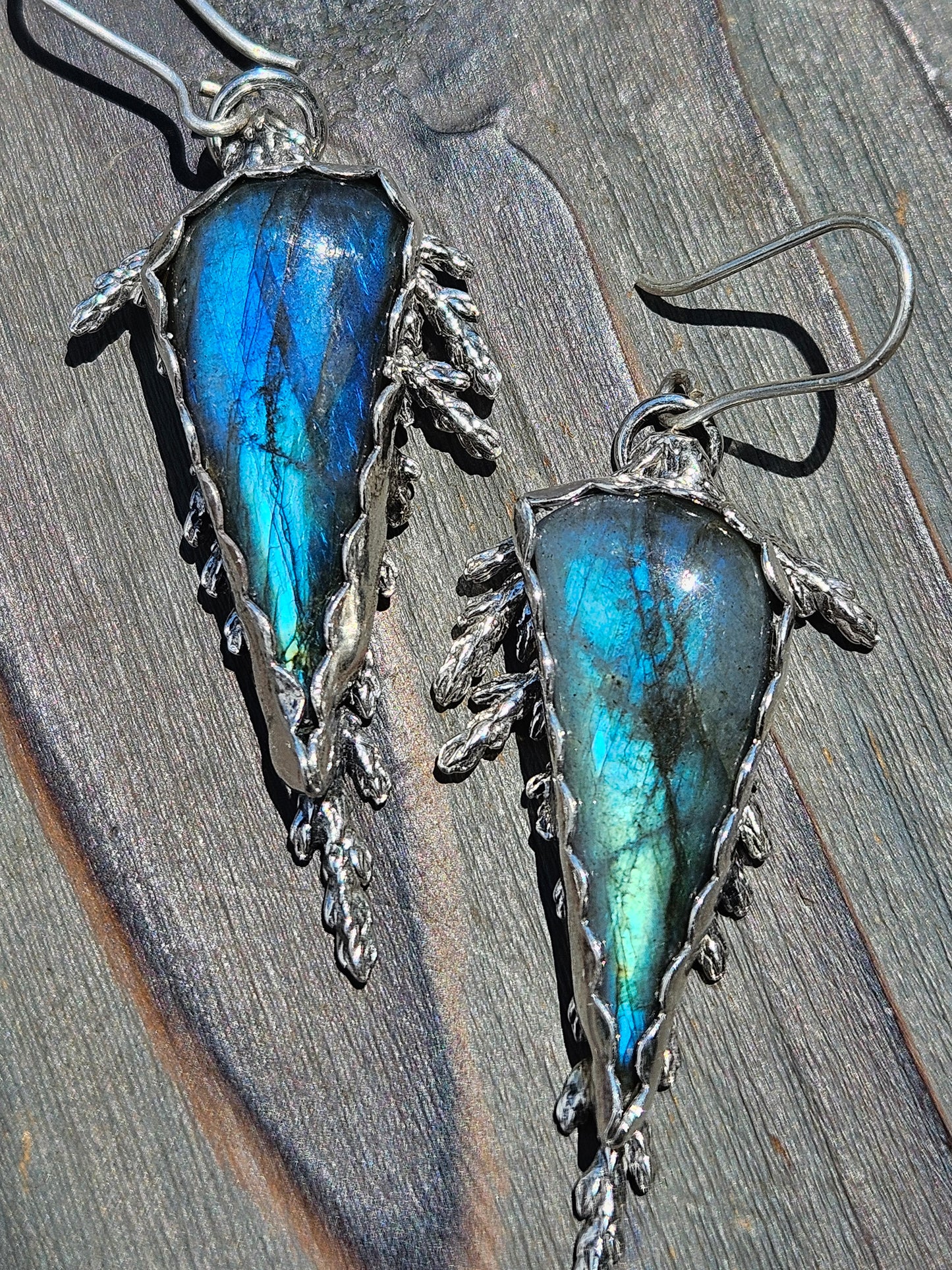 Labradorite Cedar Earrings