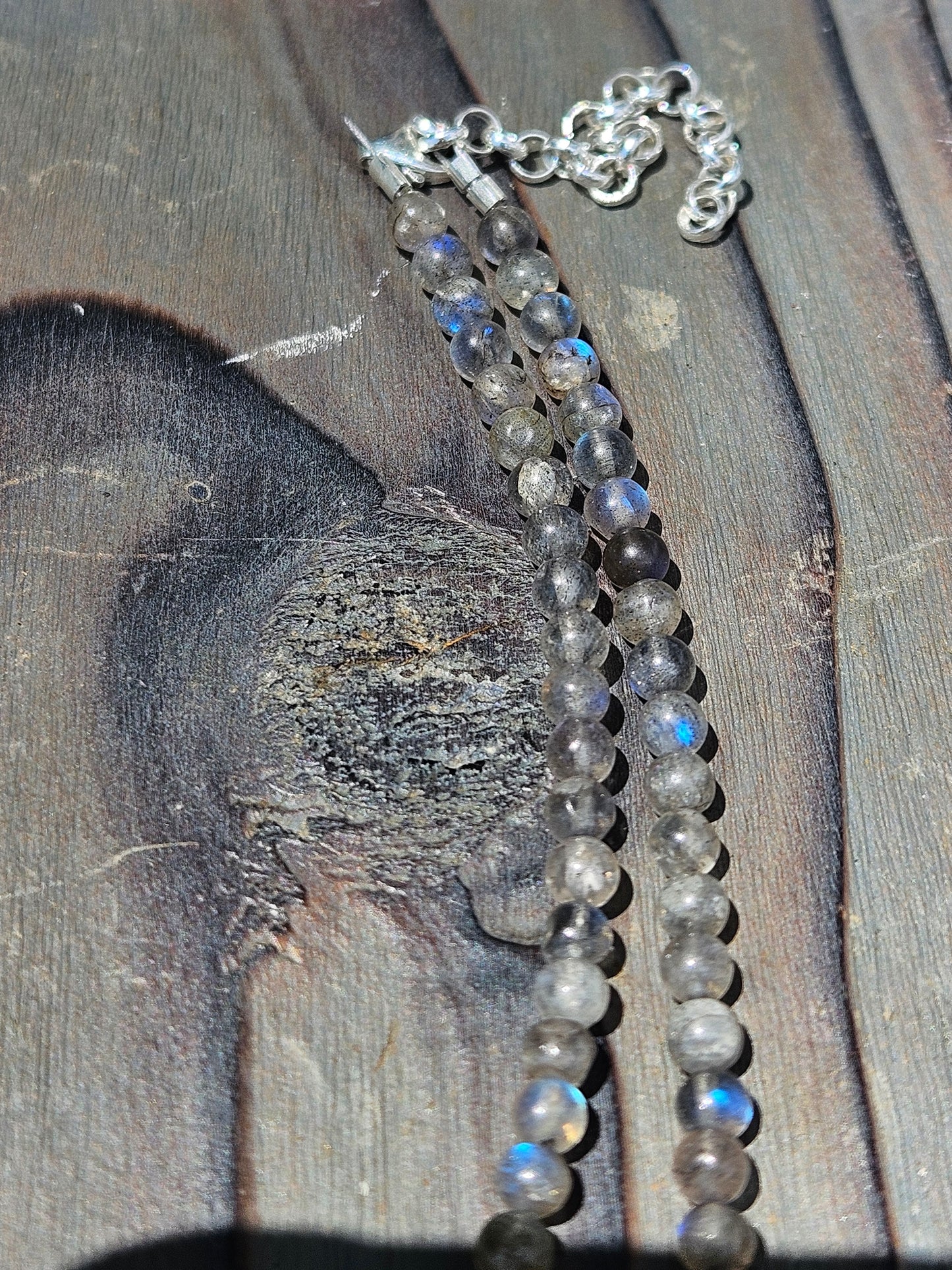 Labradorite Chain Necklace, 18in