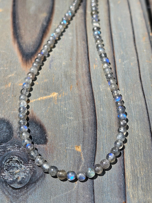 Labradorite Chain Necklace, 18in