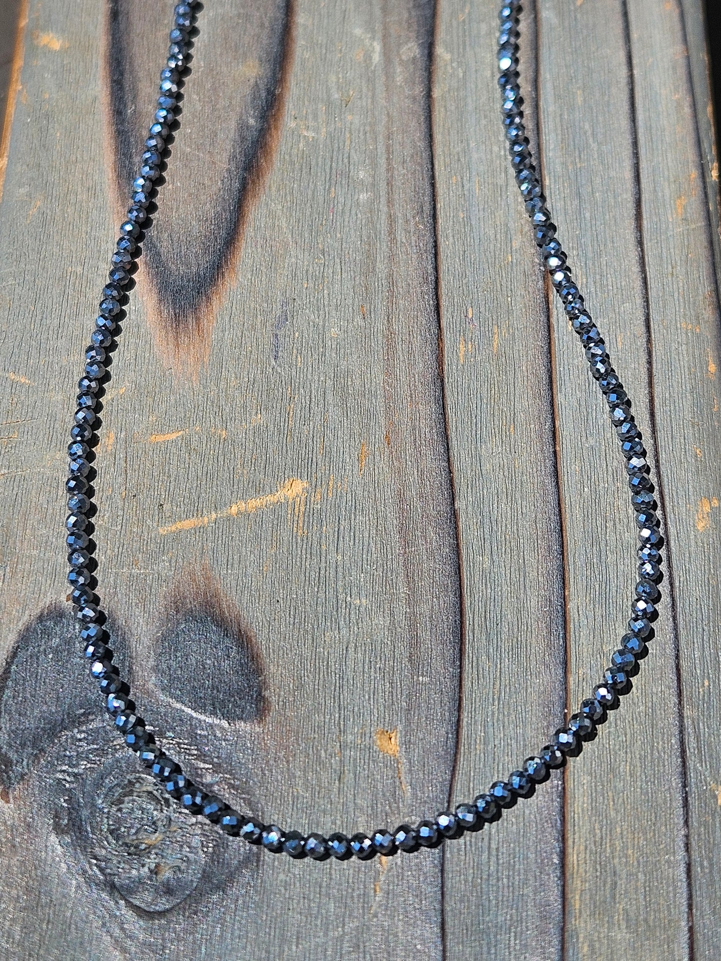 Hematite Chain Necklace, 17in