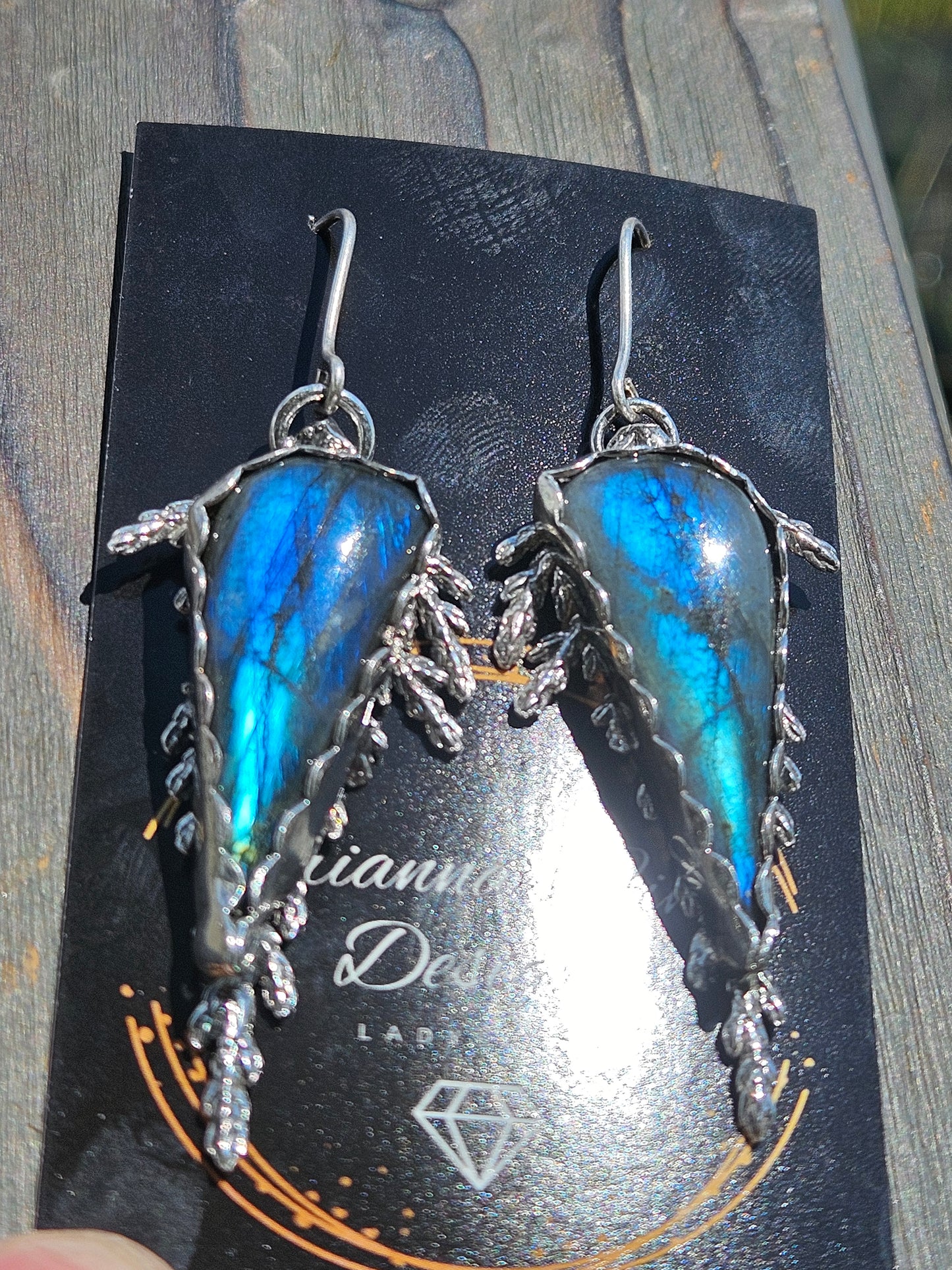 Labradorite Cedar Earrings