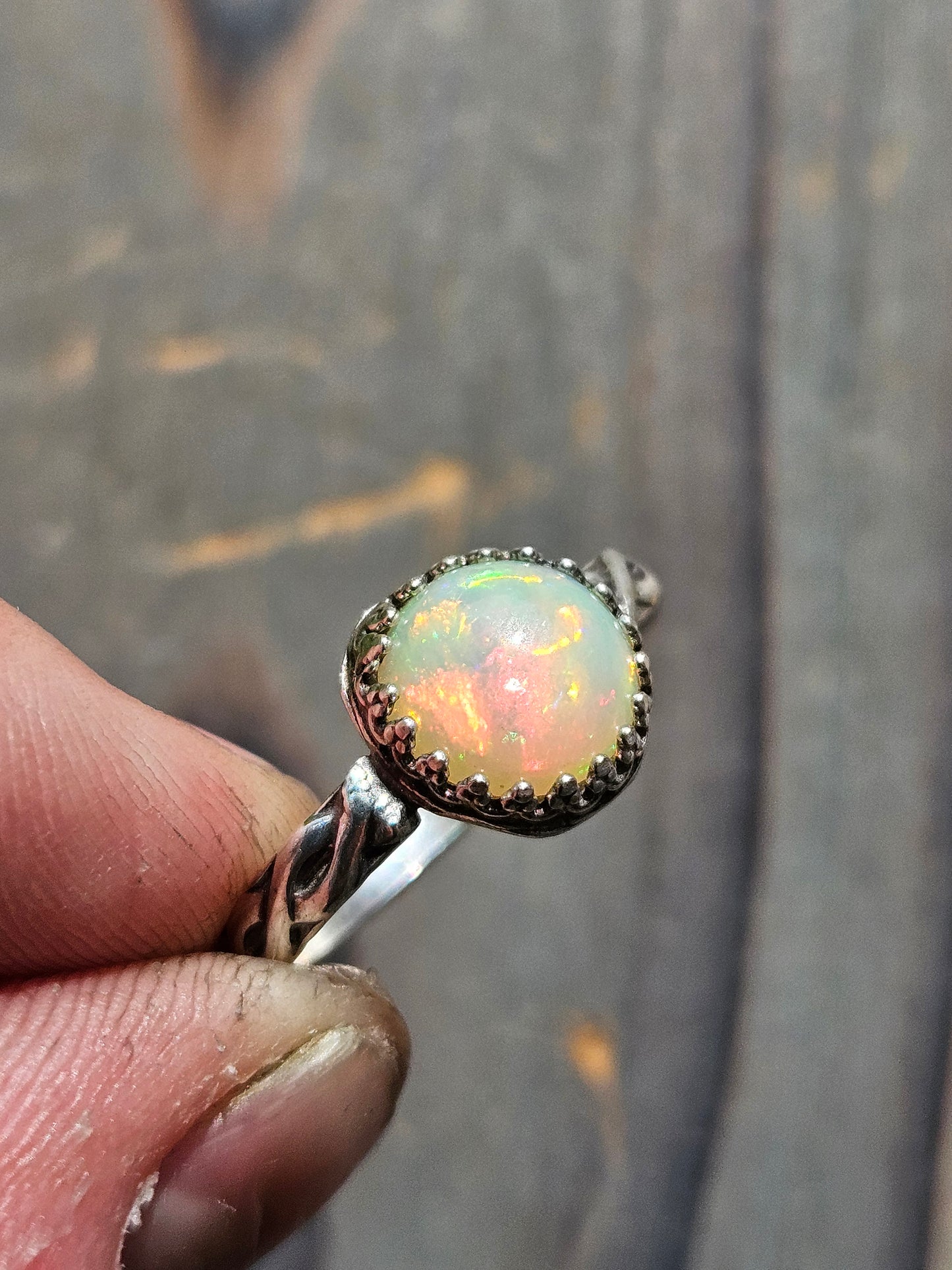 Ethiopian Opal Ring, Size 9