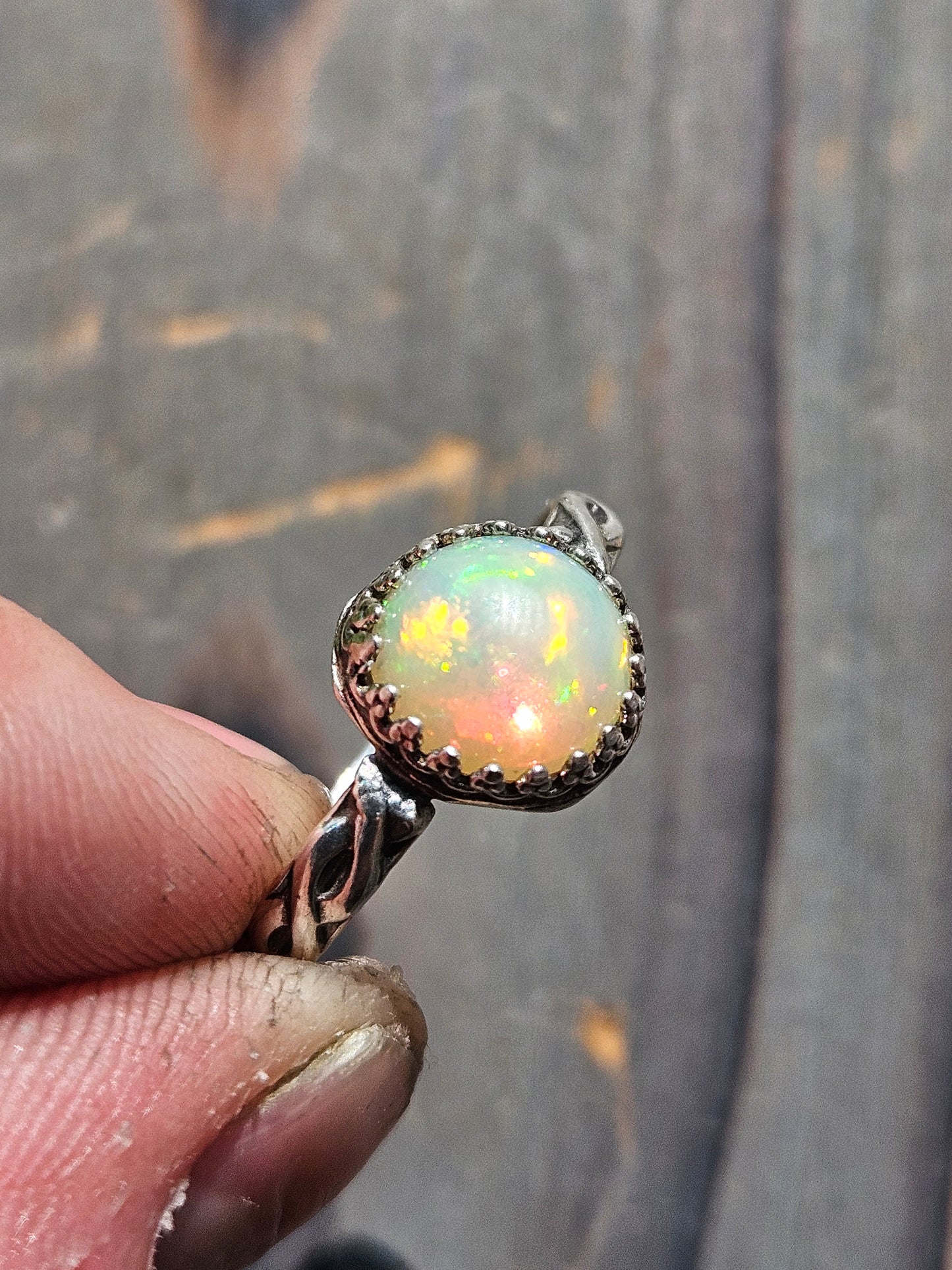 Ethiopian Opal Ring, Size 9