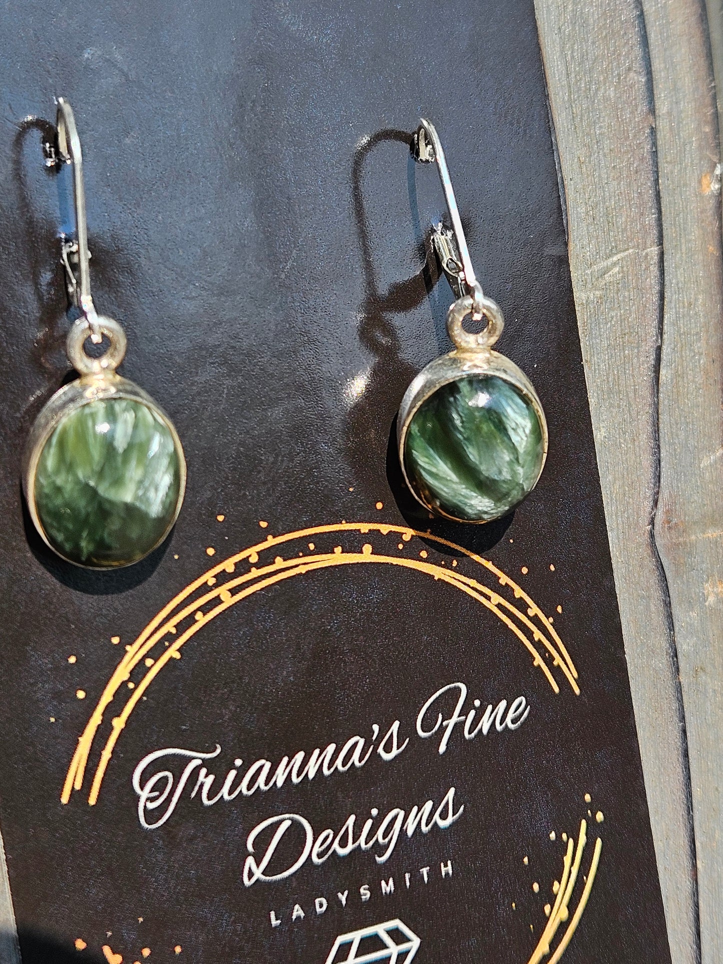 Seraphinite Leverback Earrings