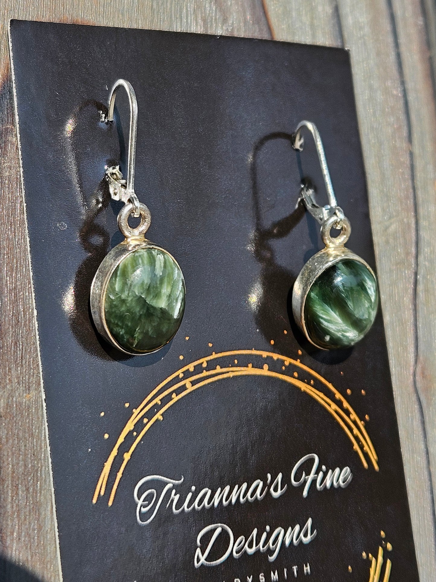 Seraphinite Leverback Earrings