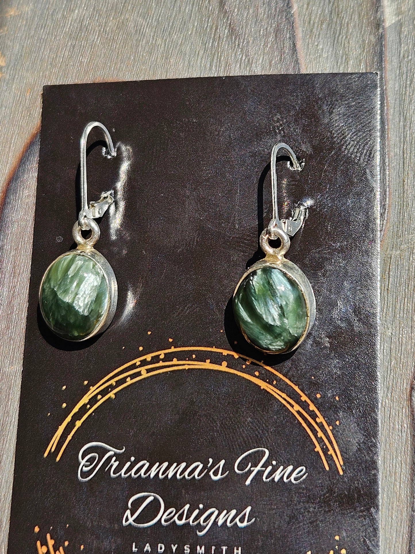 Seraphinite Leverback Earrings