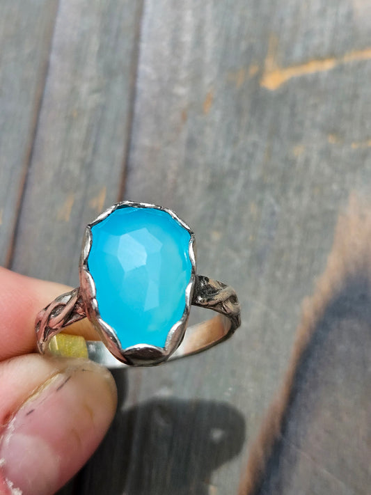 Blue Chalcedony Ring, size 7