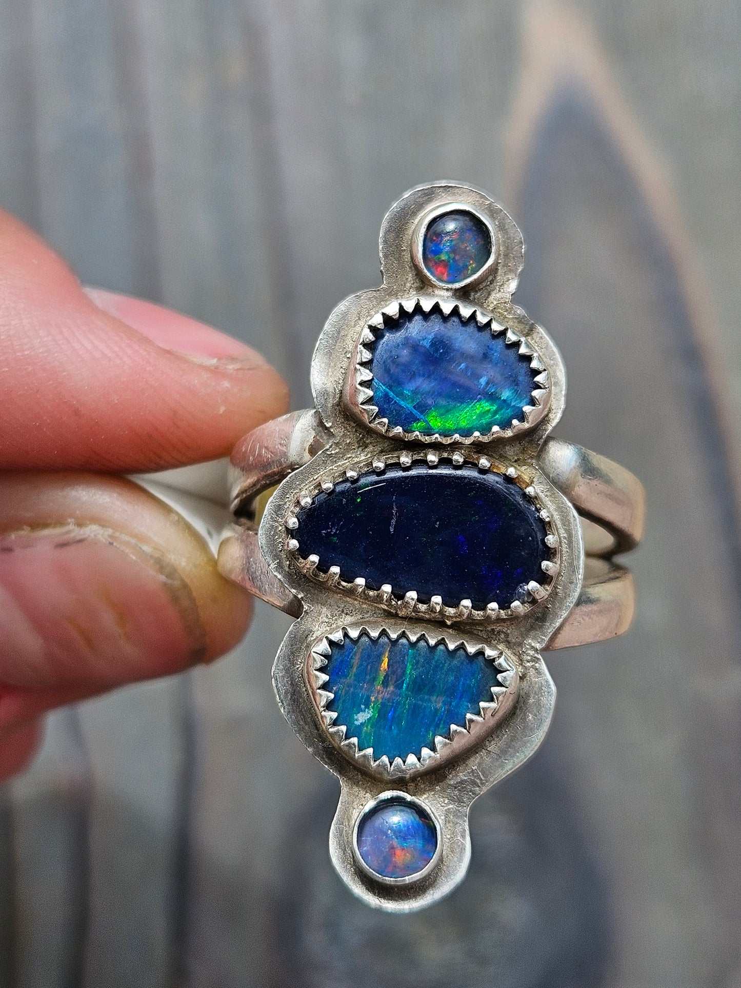 Australian Opal Statement Ring, size 10