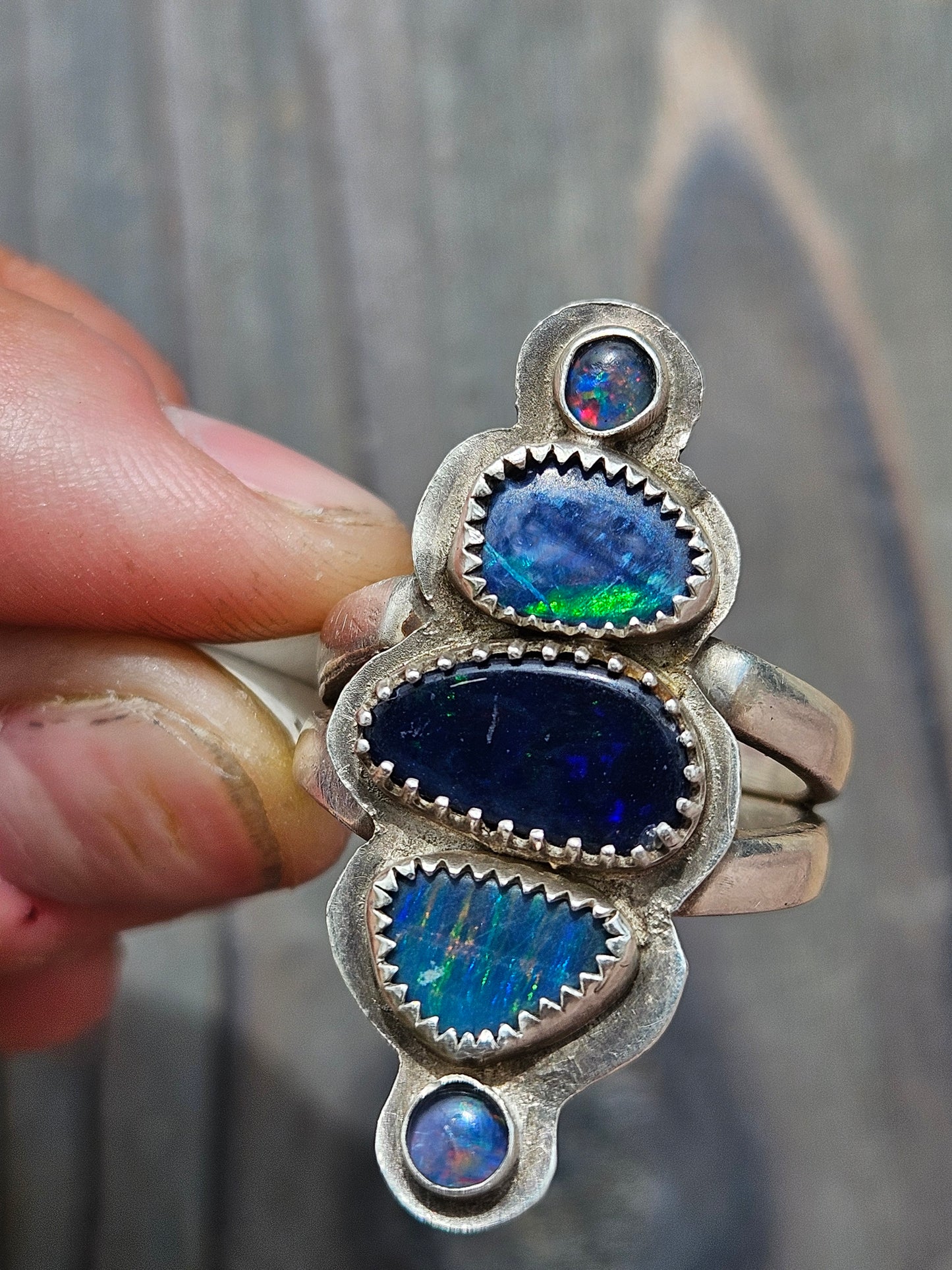 Australian Opal Statement Ring, size 10