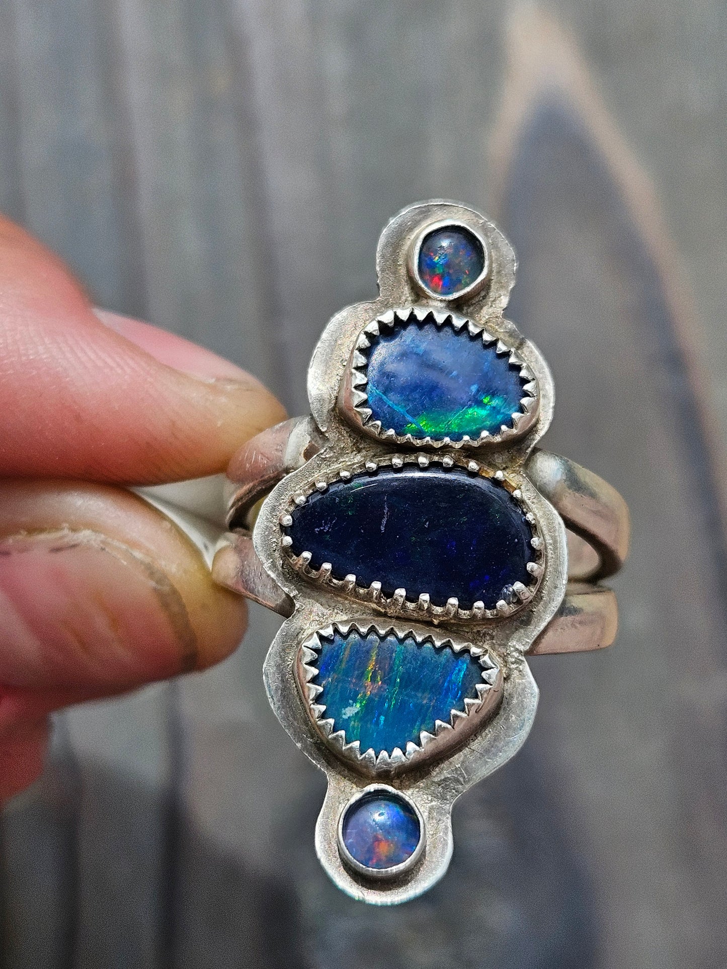 Australian Opal Statement Ring, size 10