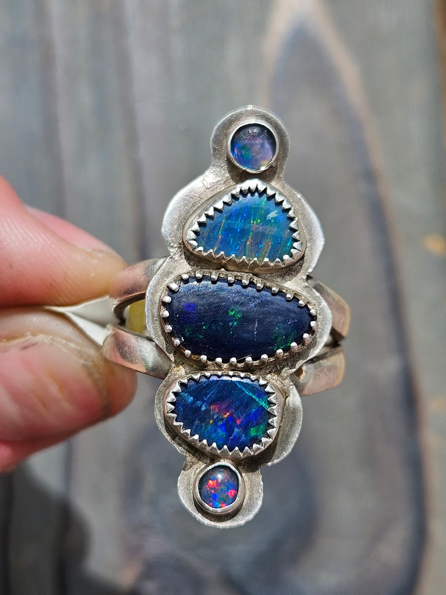 Australian Opal Statement Ring, size 10