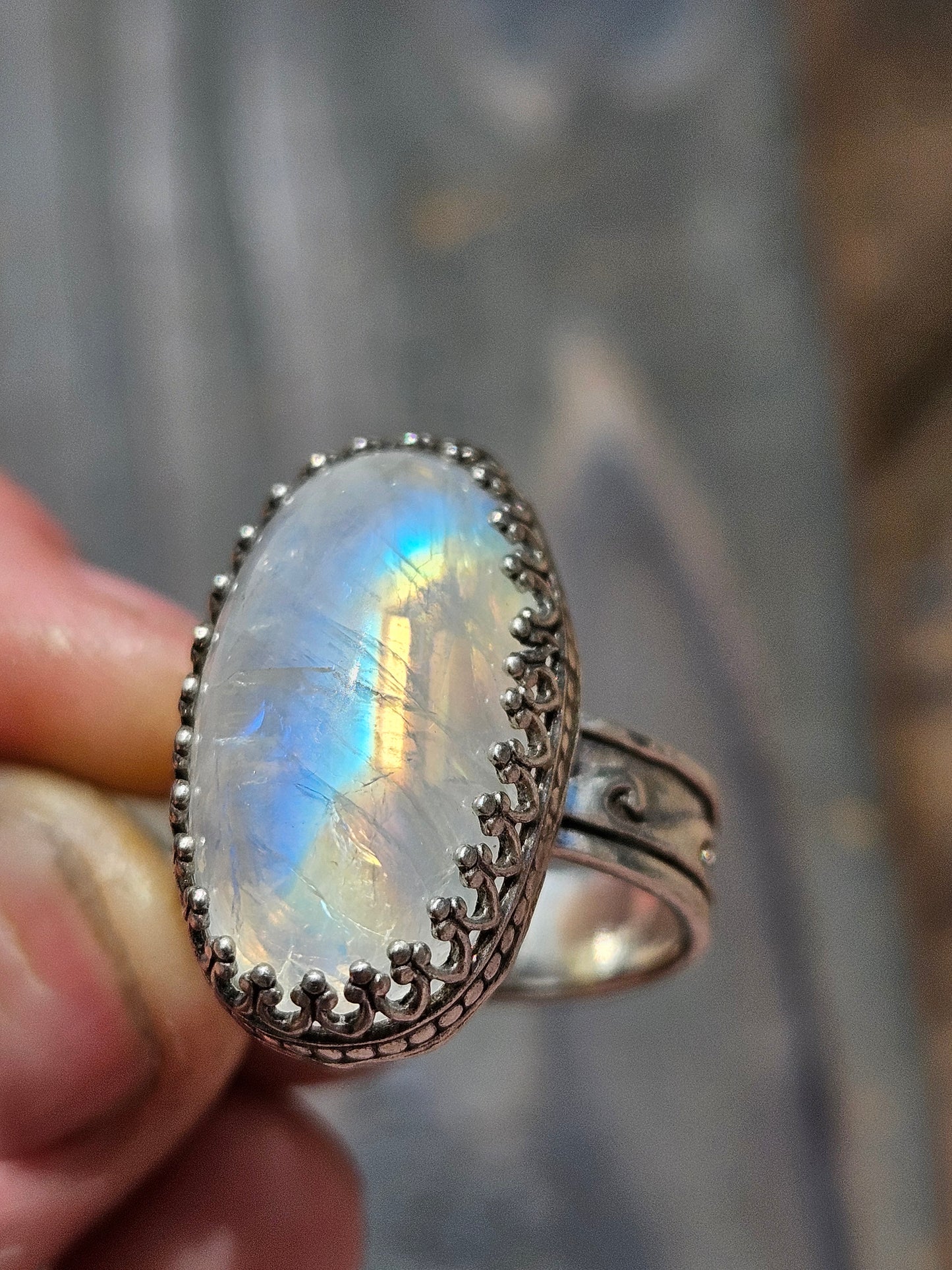 Moonstone ring, size 8