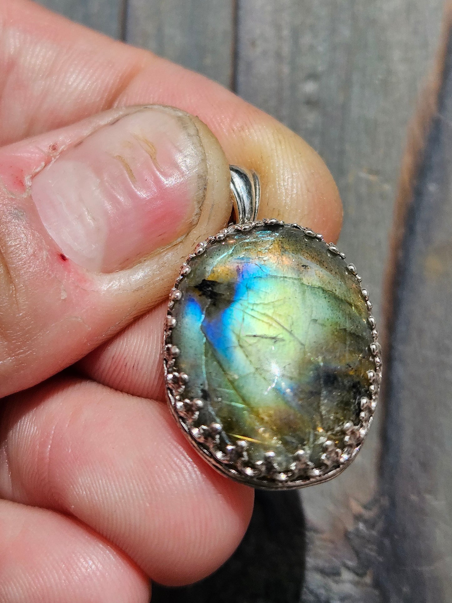 Golden Labradorite Pendant