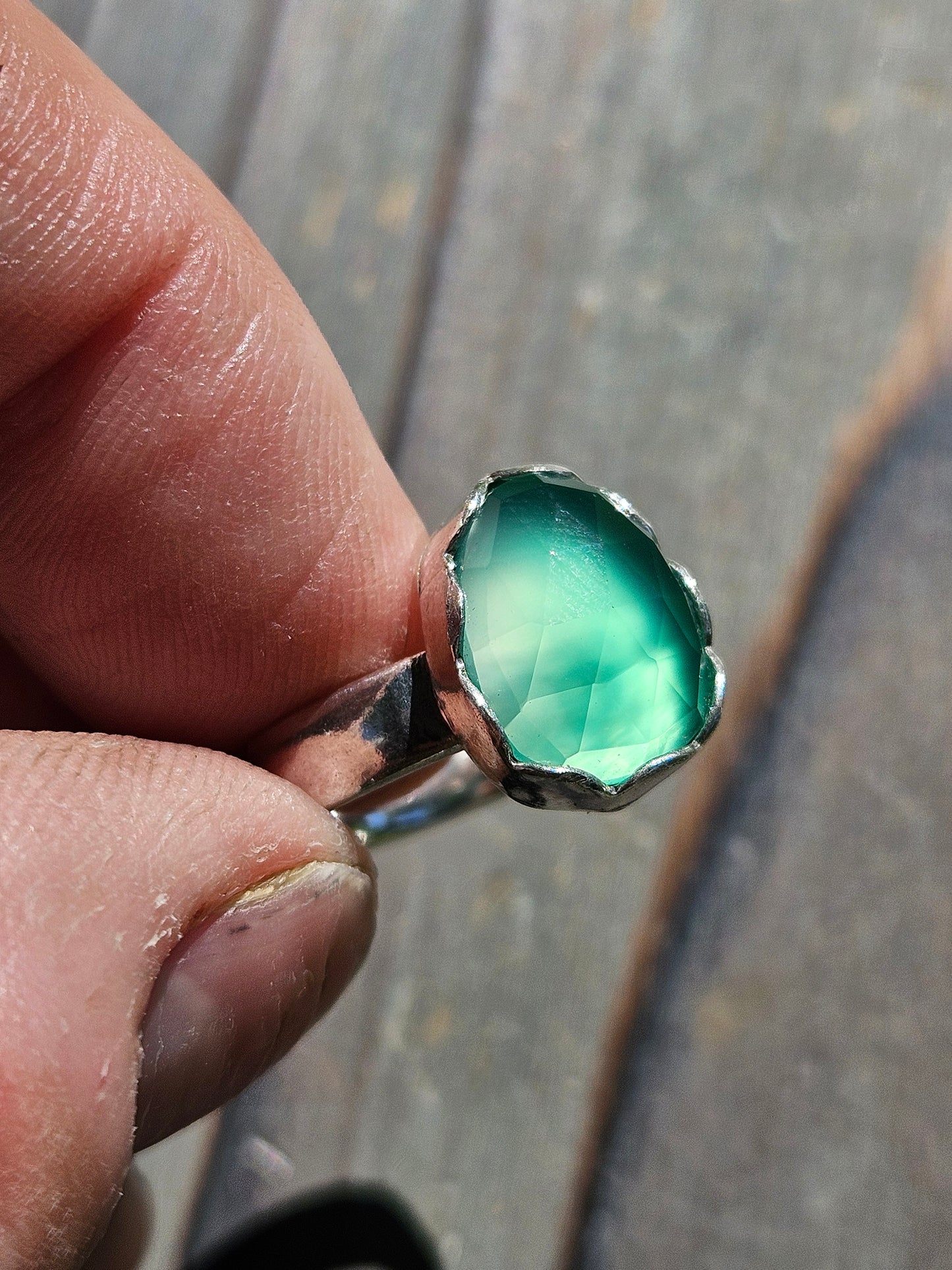 Chrome Chalcedony Ring, Size 5