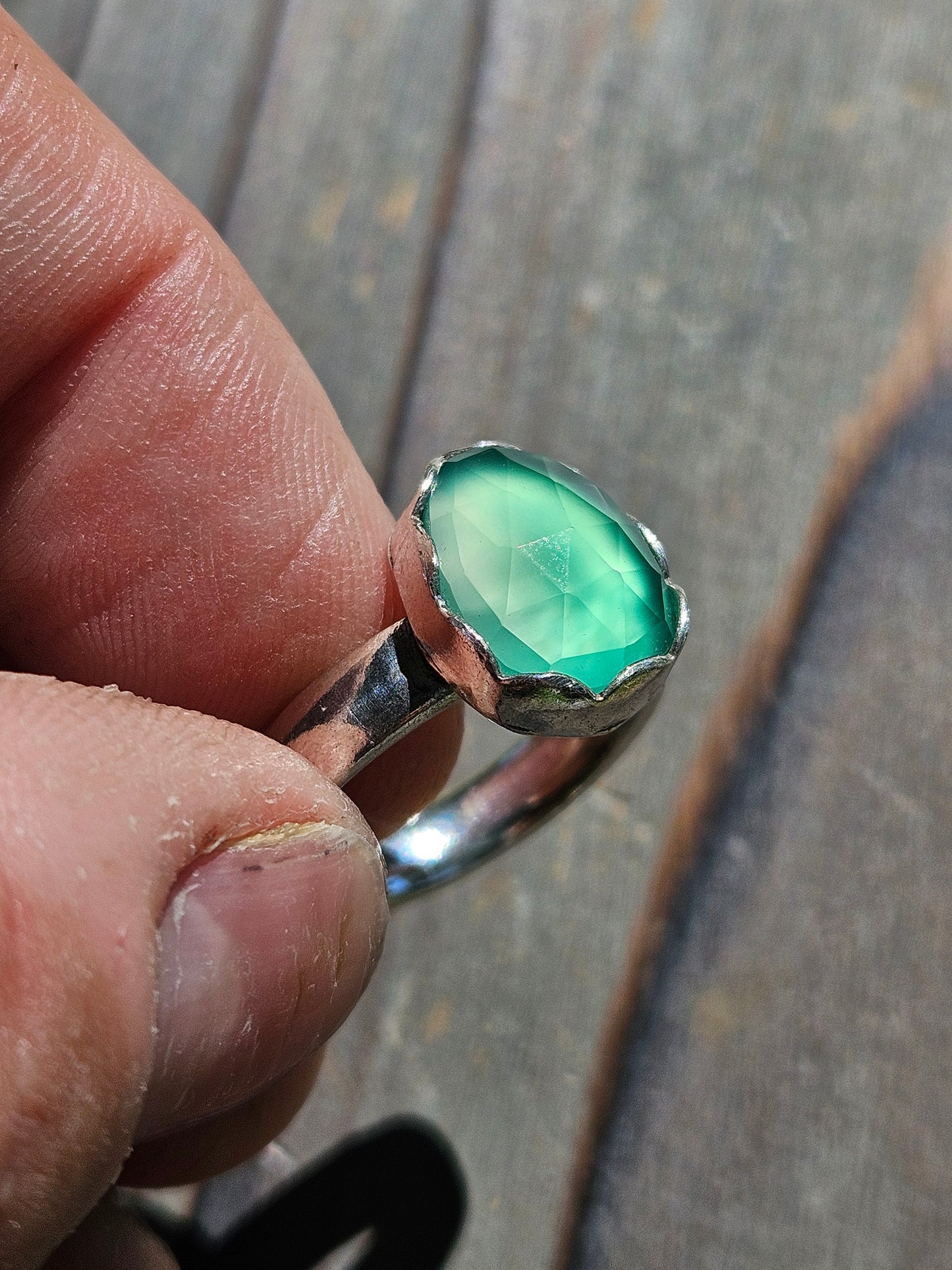 Chrome Chalcedony Ring, Size 5