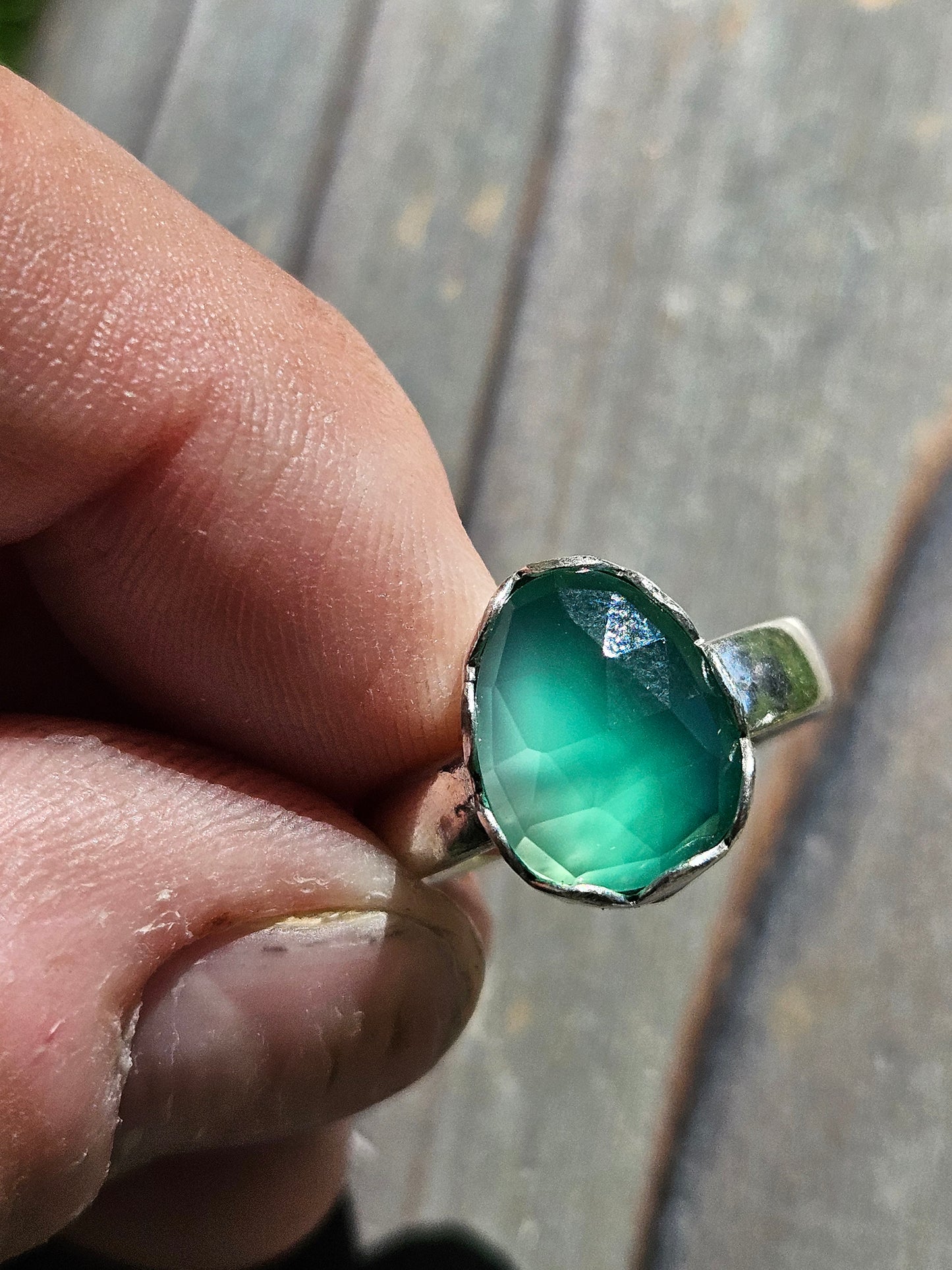 Chrome Chalcedony Ring, Size 5