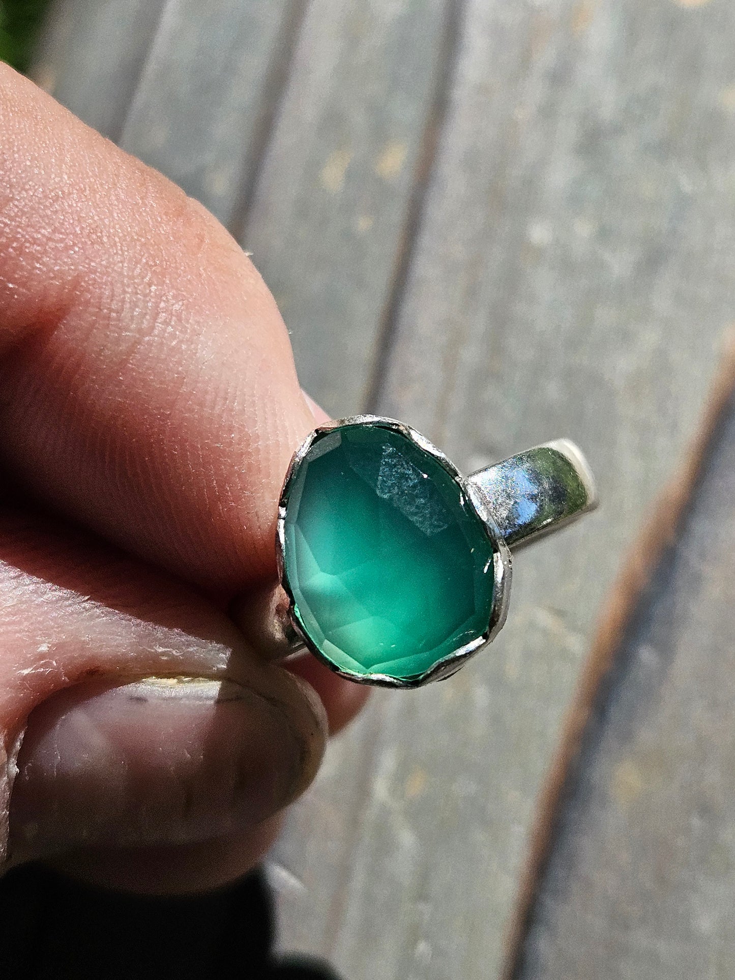 Chrome Chalcedony Ring, Size 5