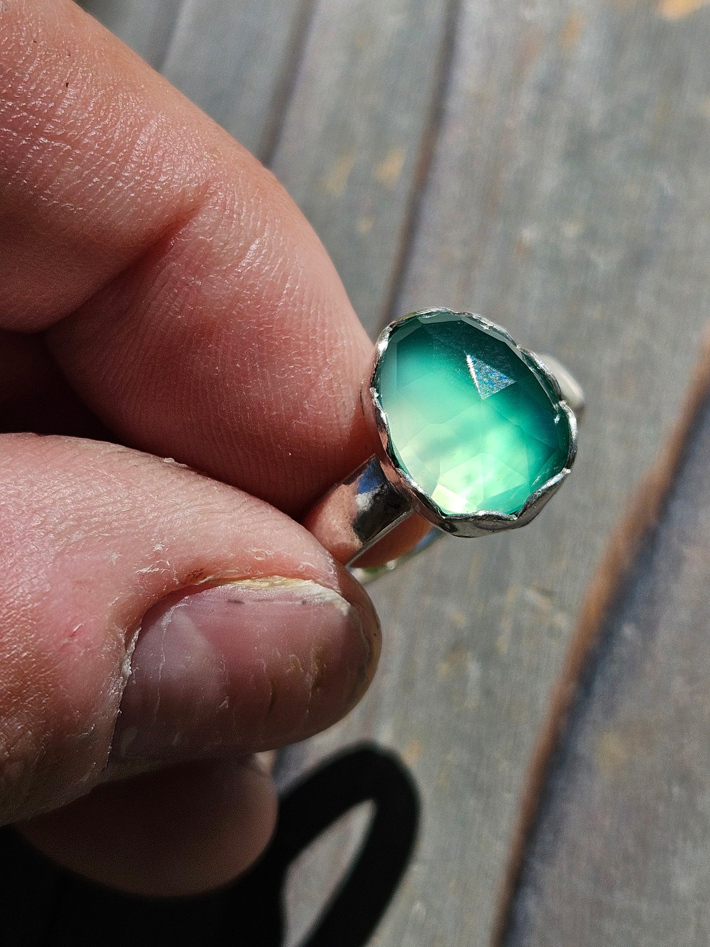 Chrome Chalcedony Ring, Size 5