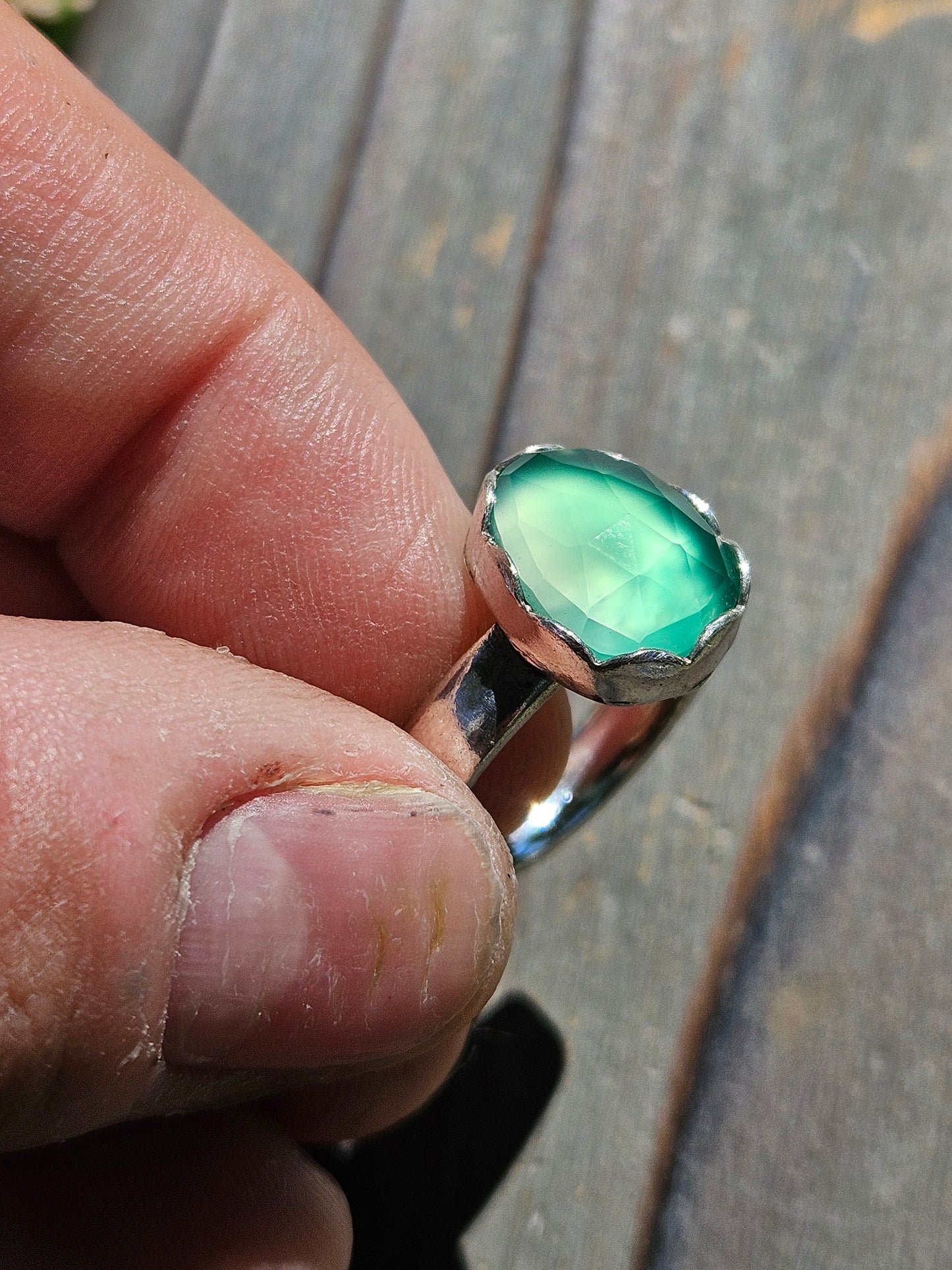 Chrome Chalcedony Ring, Size 5