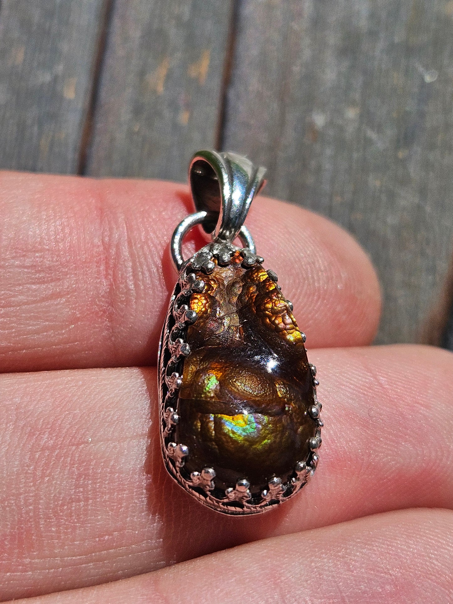 Fire Agate Pendant