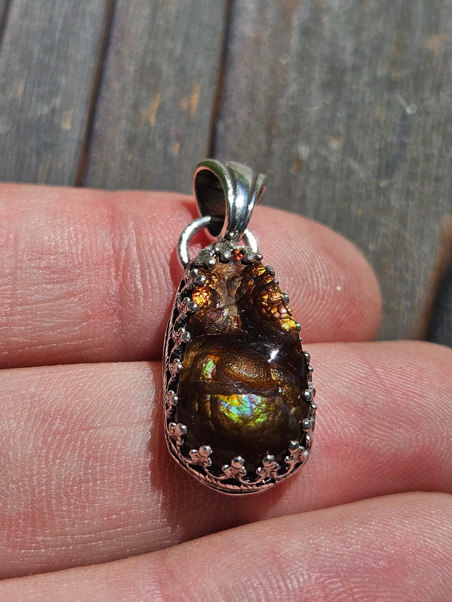 Fire Agate Pendant