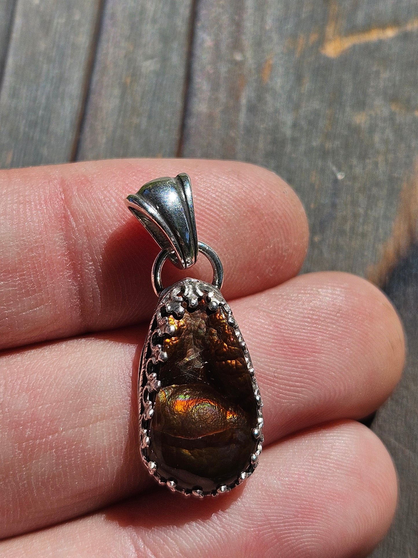 Fire Agate Pendant