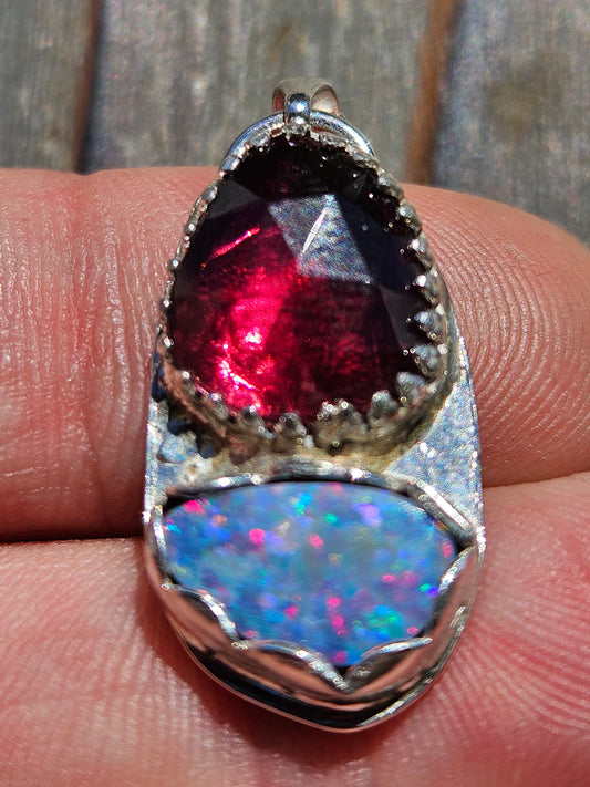 Garnet and Opal Pendant