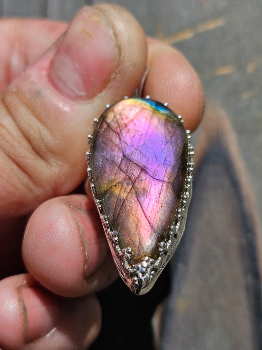 Pink Labradorite Pendant