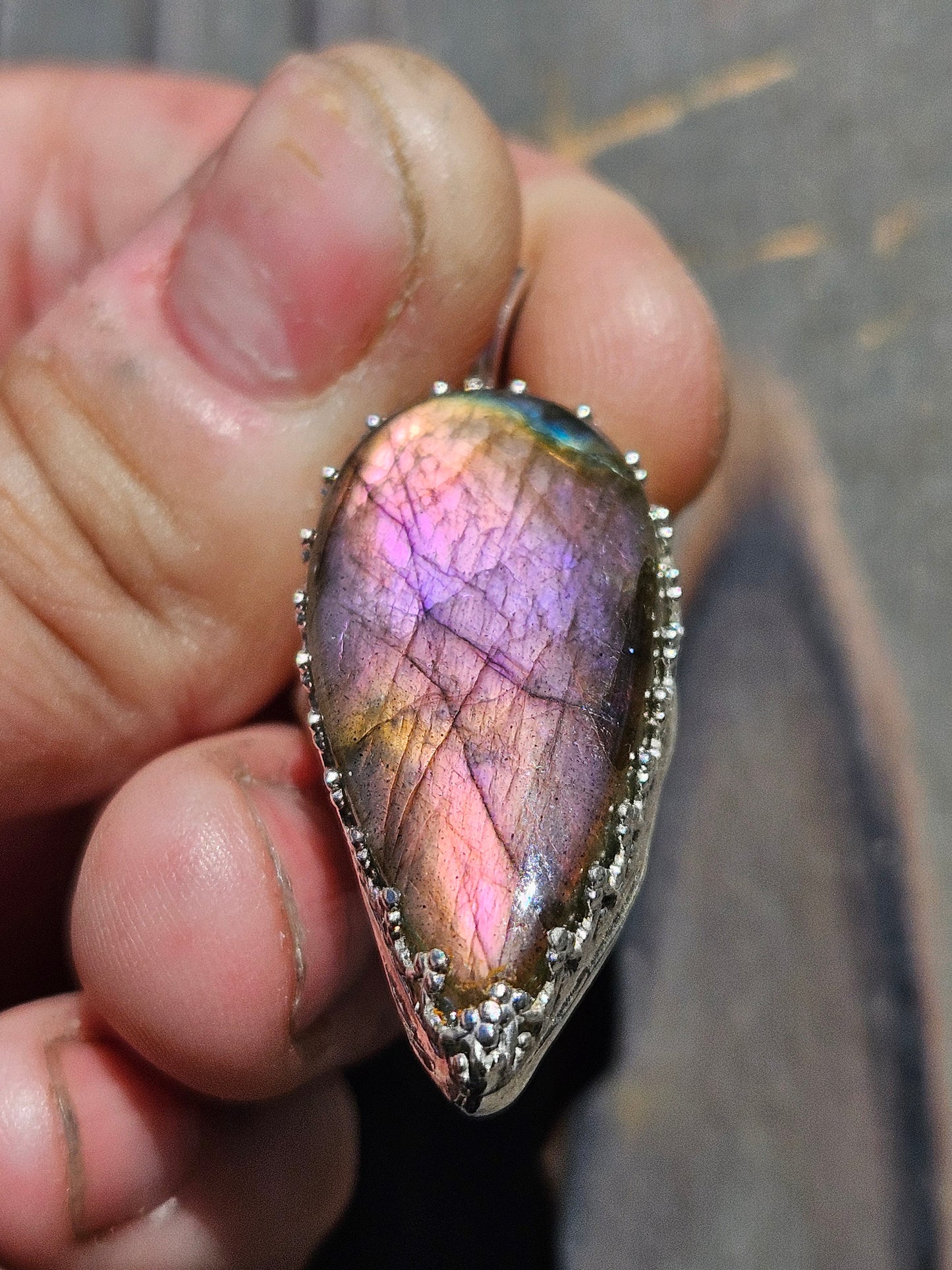 Pink Labradorite Pendant