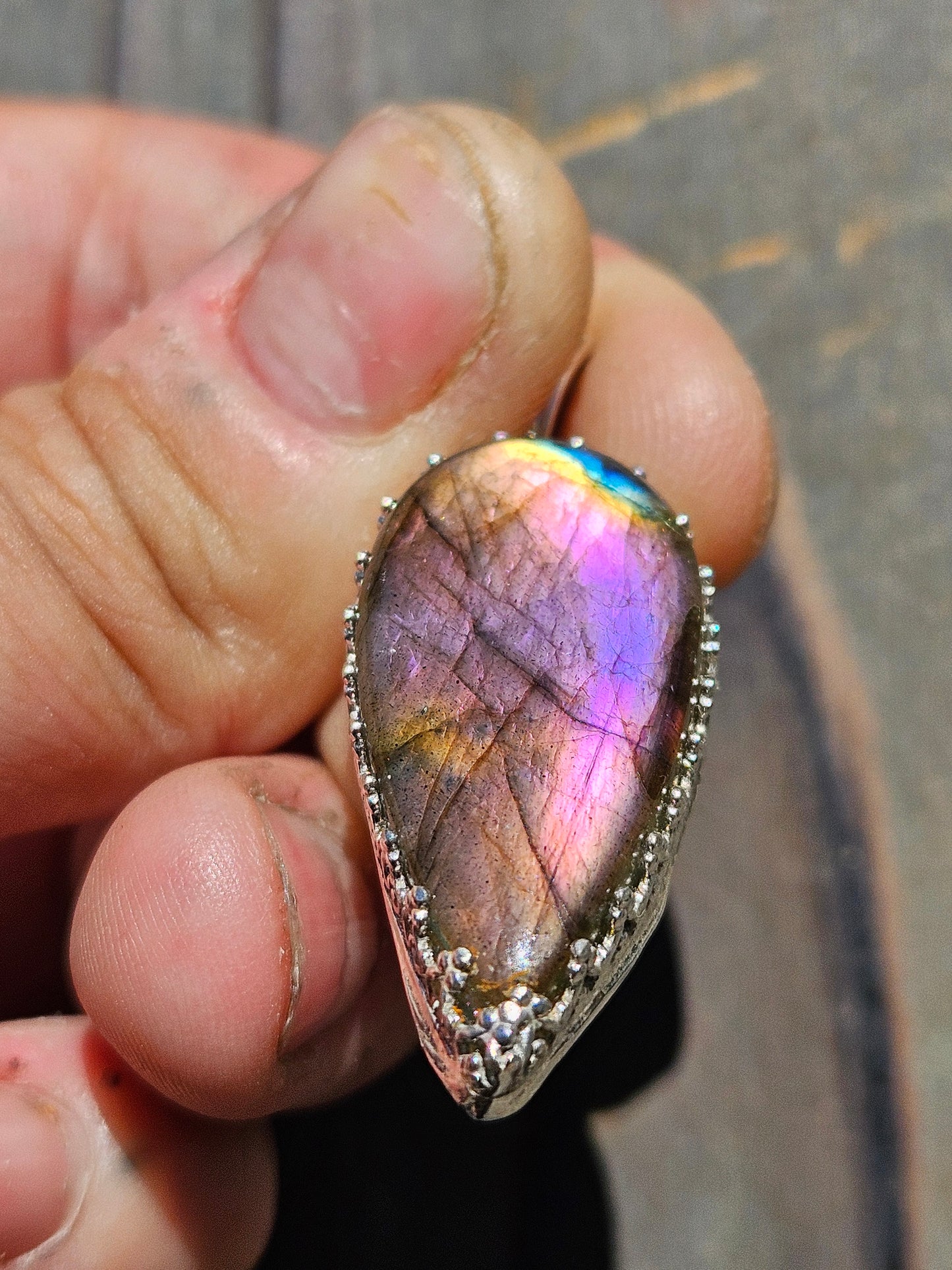 Pink Labradorite Pendant