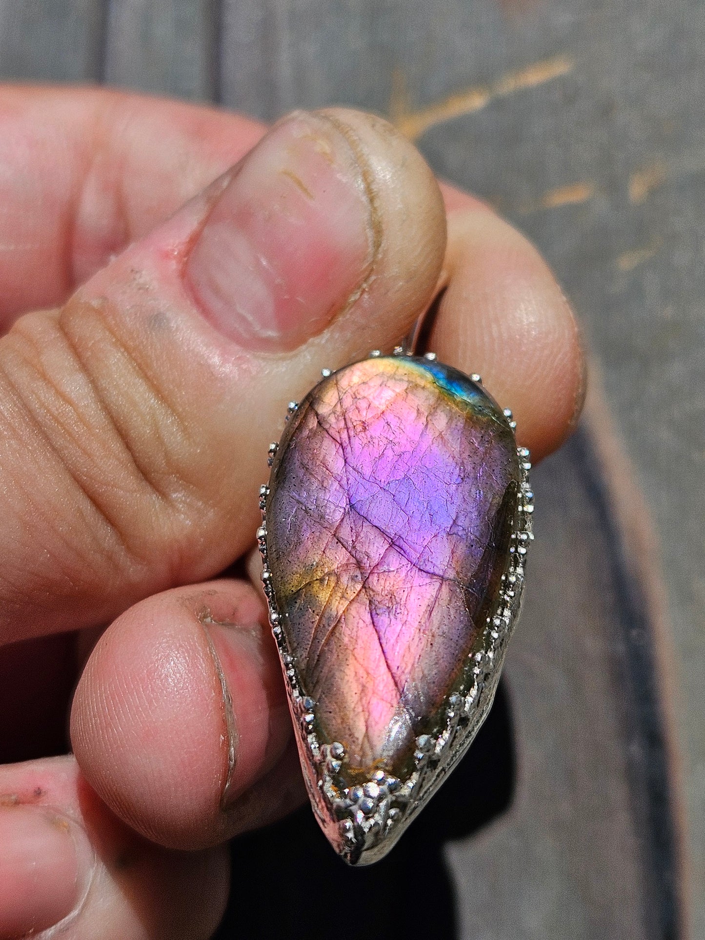 Pink Labradorite Pendant