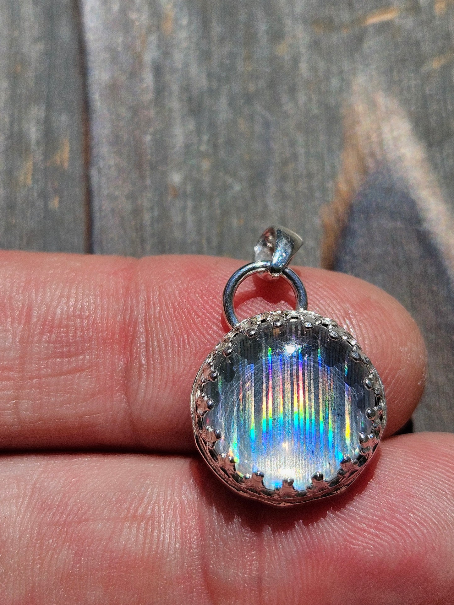 Disco Quartz Pendant - small