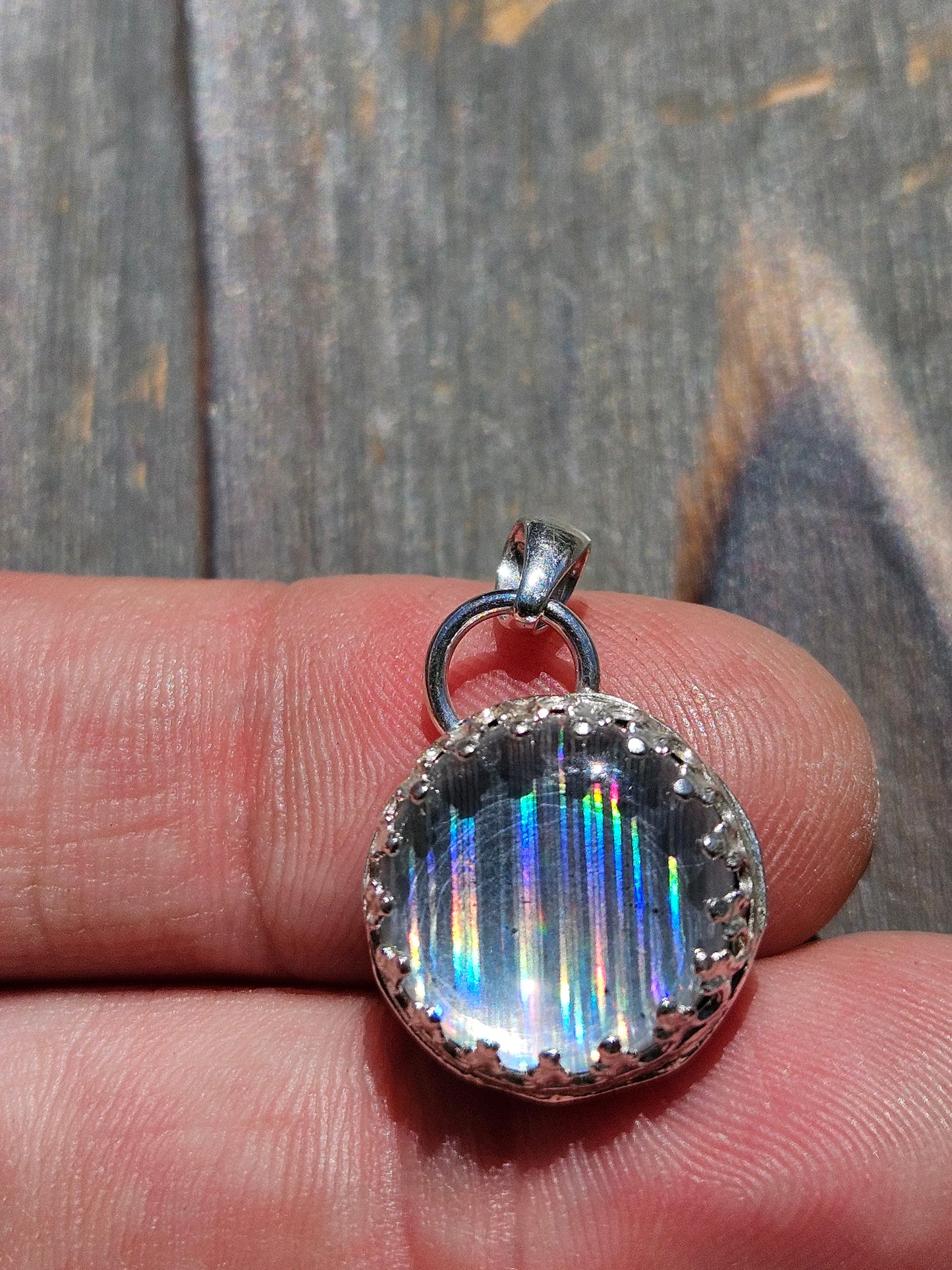 Disco Quartz Pendant - small