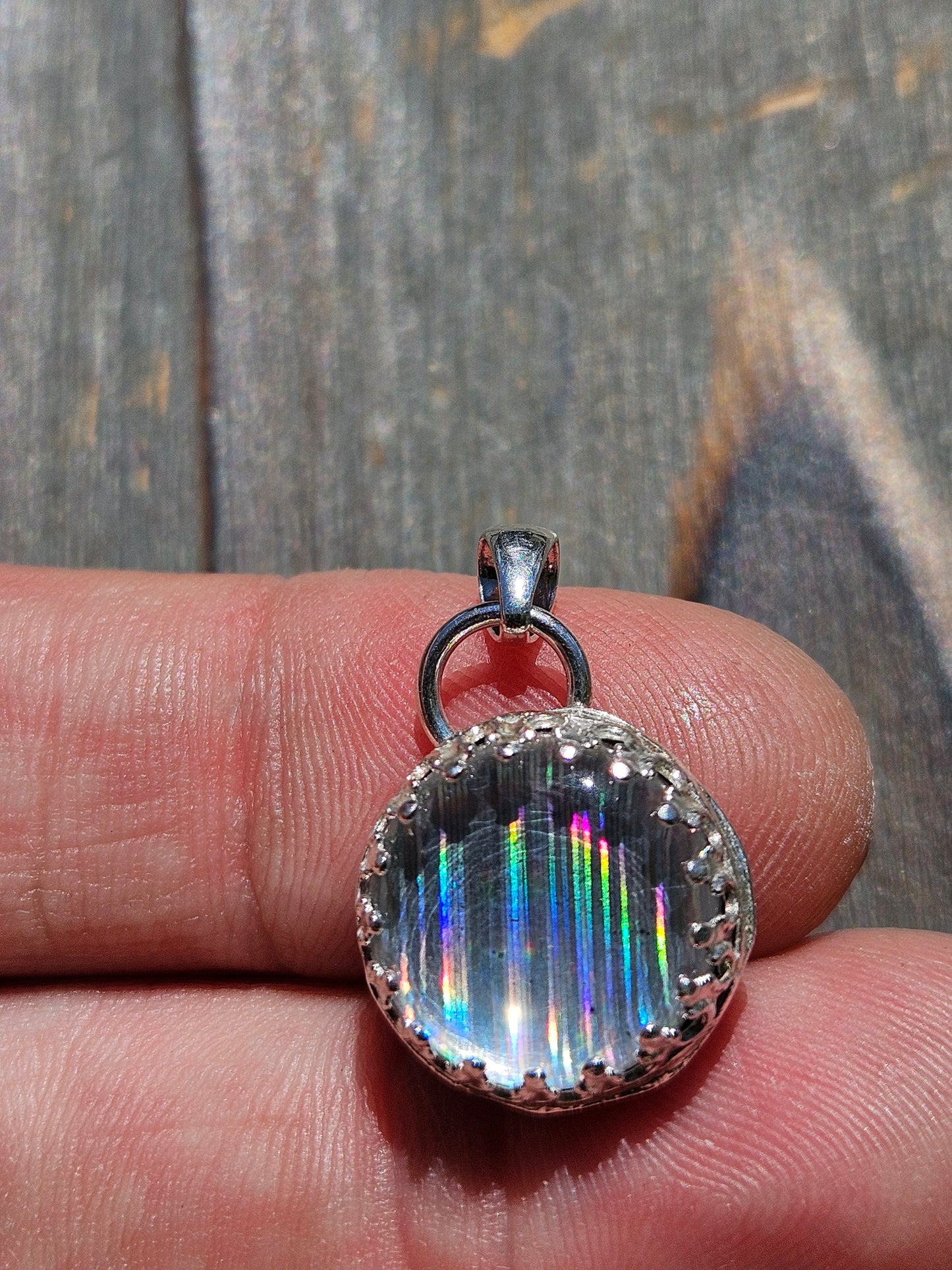 Disco Quartz Pendant - small