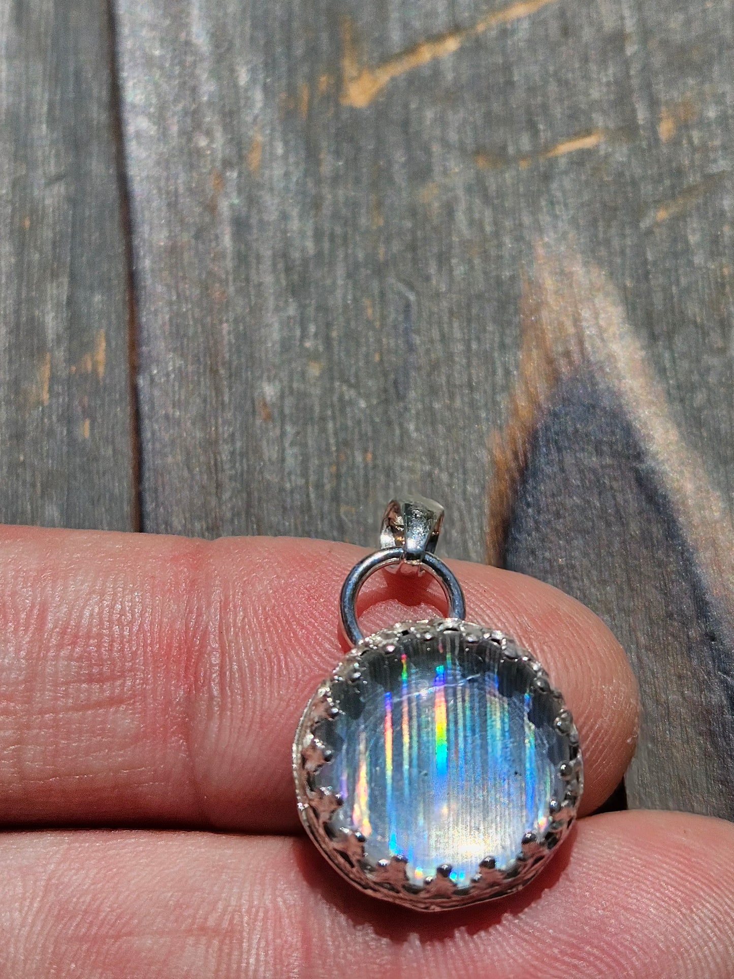 Disco Quartz Pendant - small