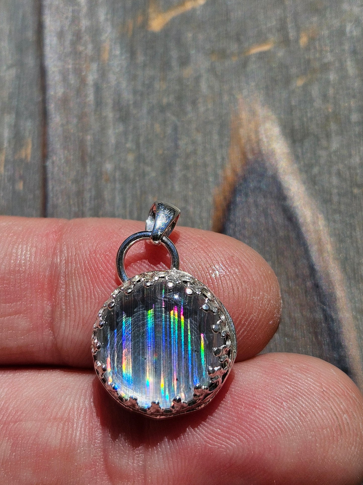 Disco Quartz Pendant - small