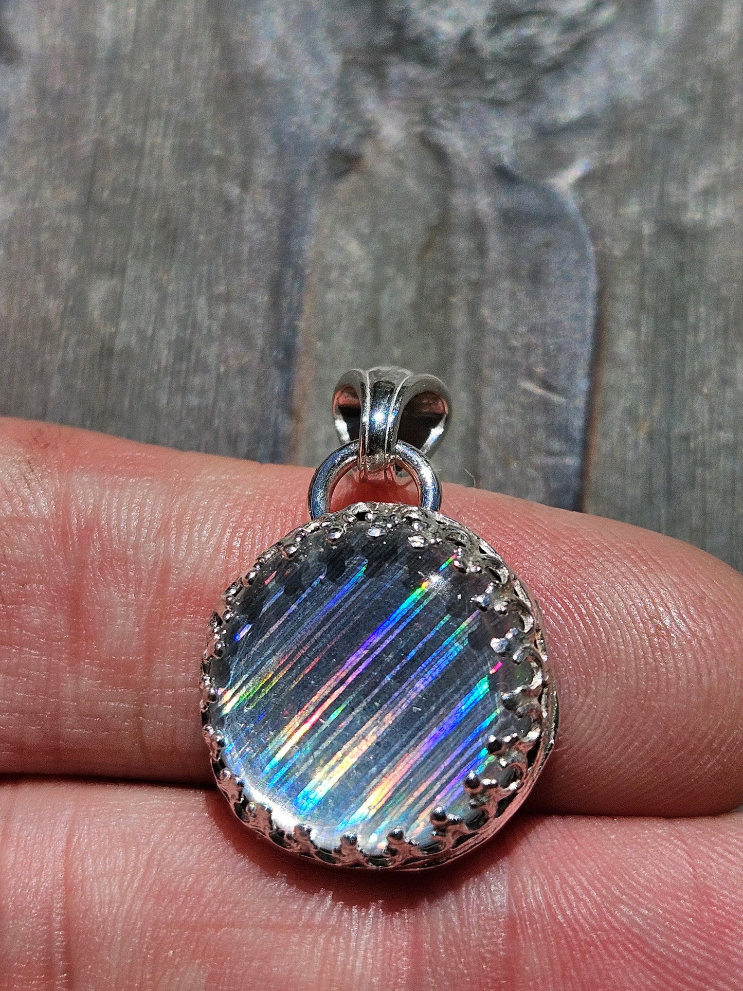 Disco Quartz Pendant - Large