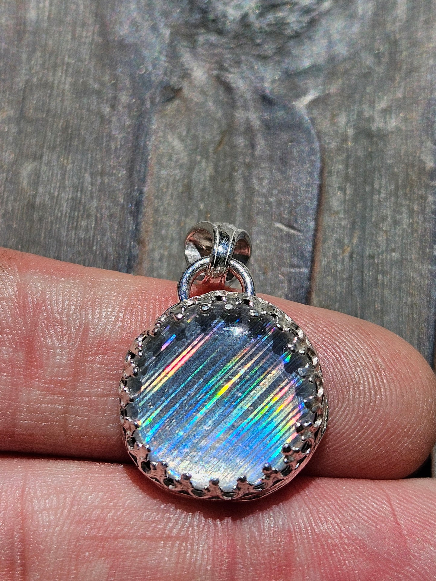 Disco Quartz Pendant - Large